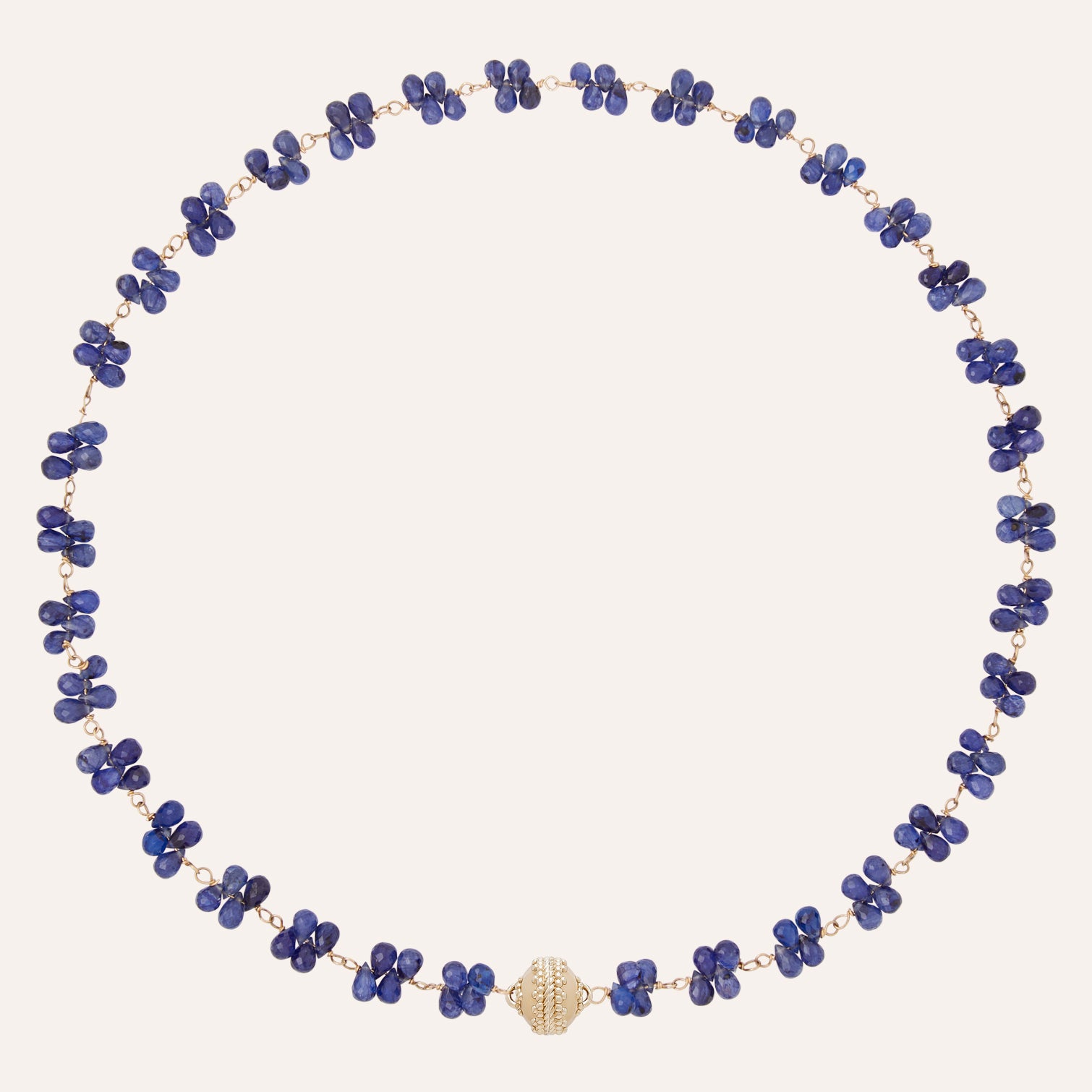 Caspian Blue Sapphire Briolette Mini Necklace