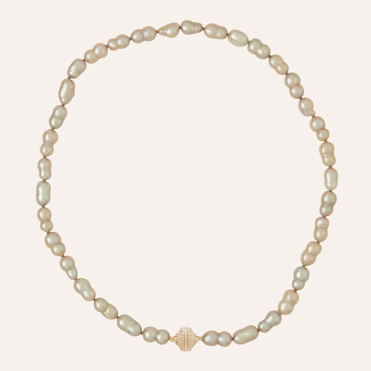 Grey Freshwater Baroque Mini Necklace