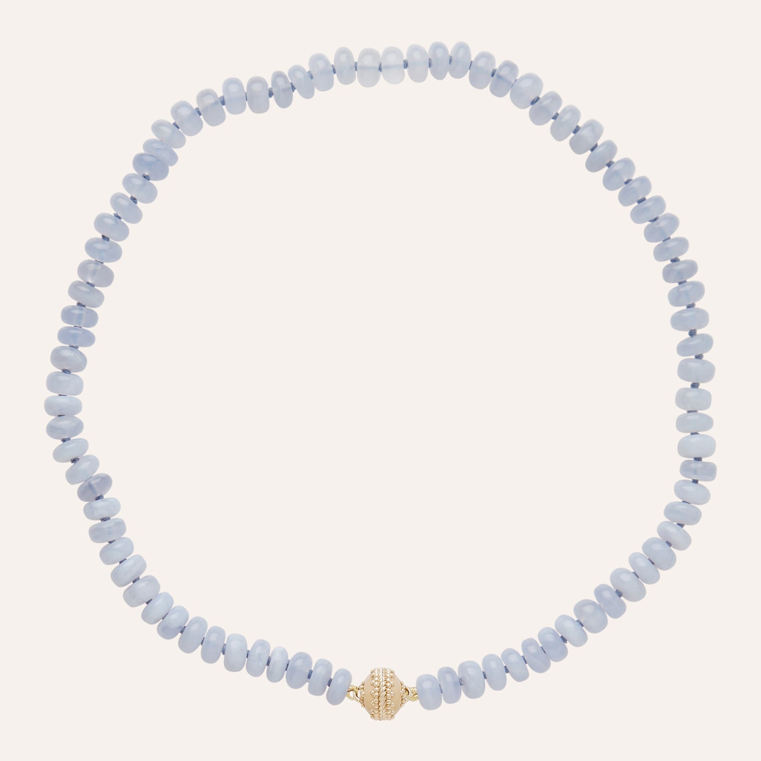 Chalcedony Rondelle Mini Necklace