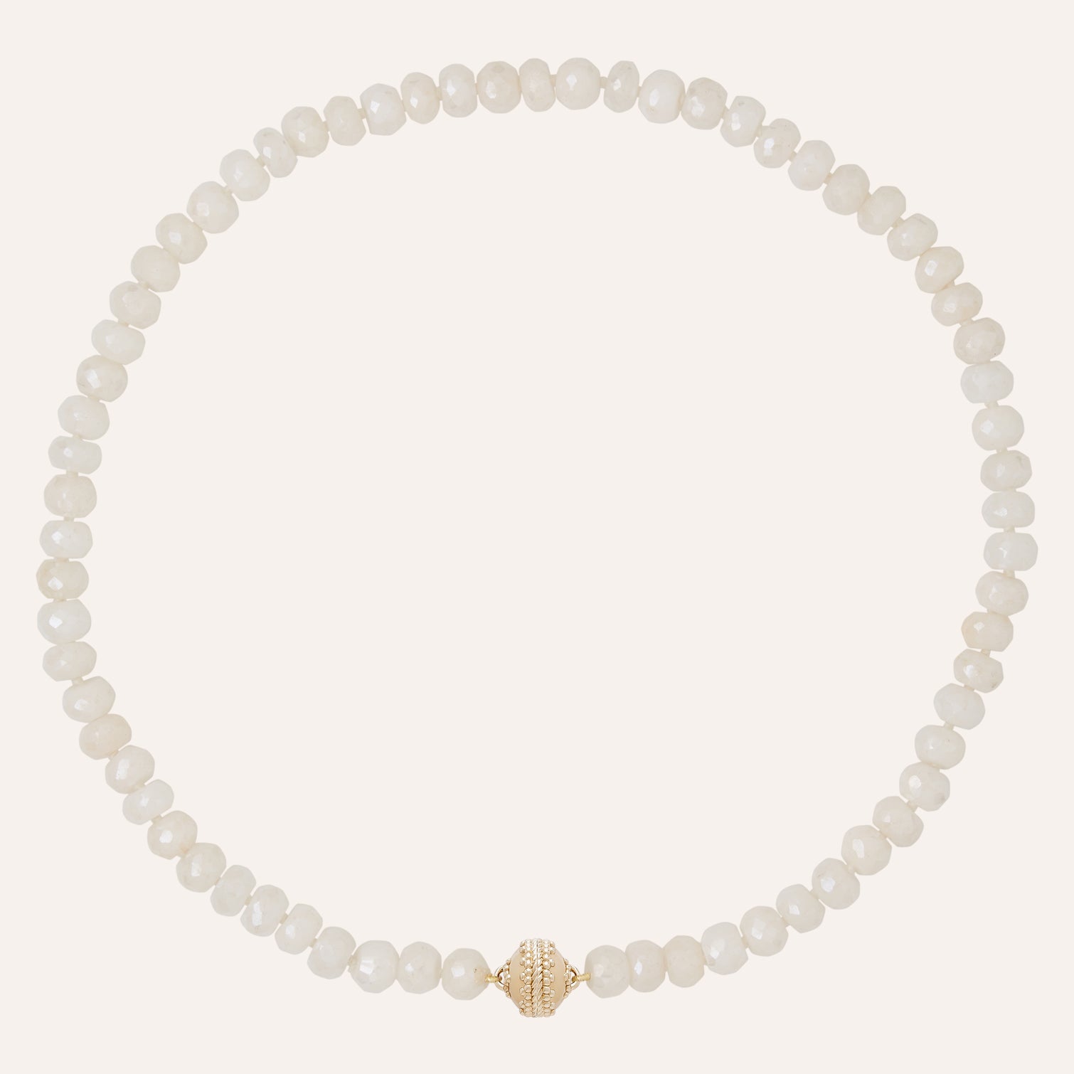 Moonstone Rondelle Mini Necklace