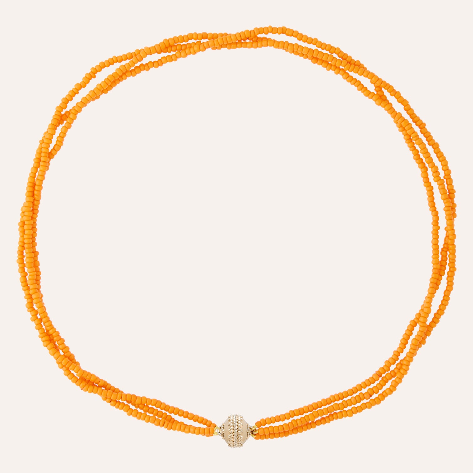 Emily Orange Multi-Strand Mini Necklace