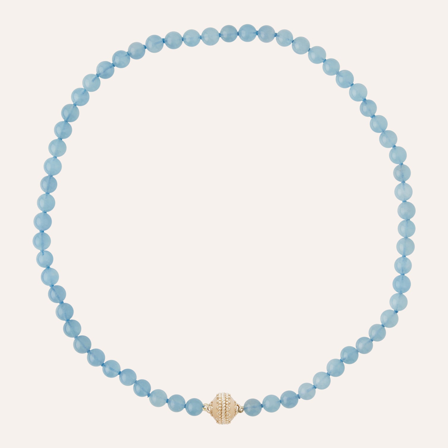 Victoire 6mm Blue Aquamarine Mini Necklace