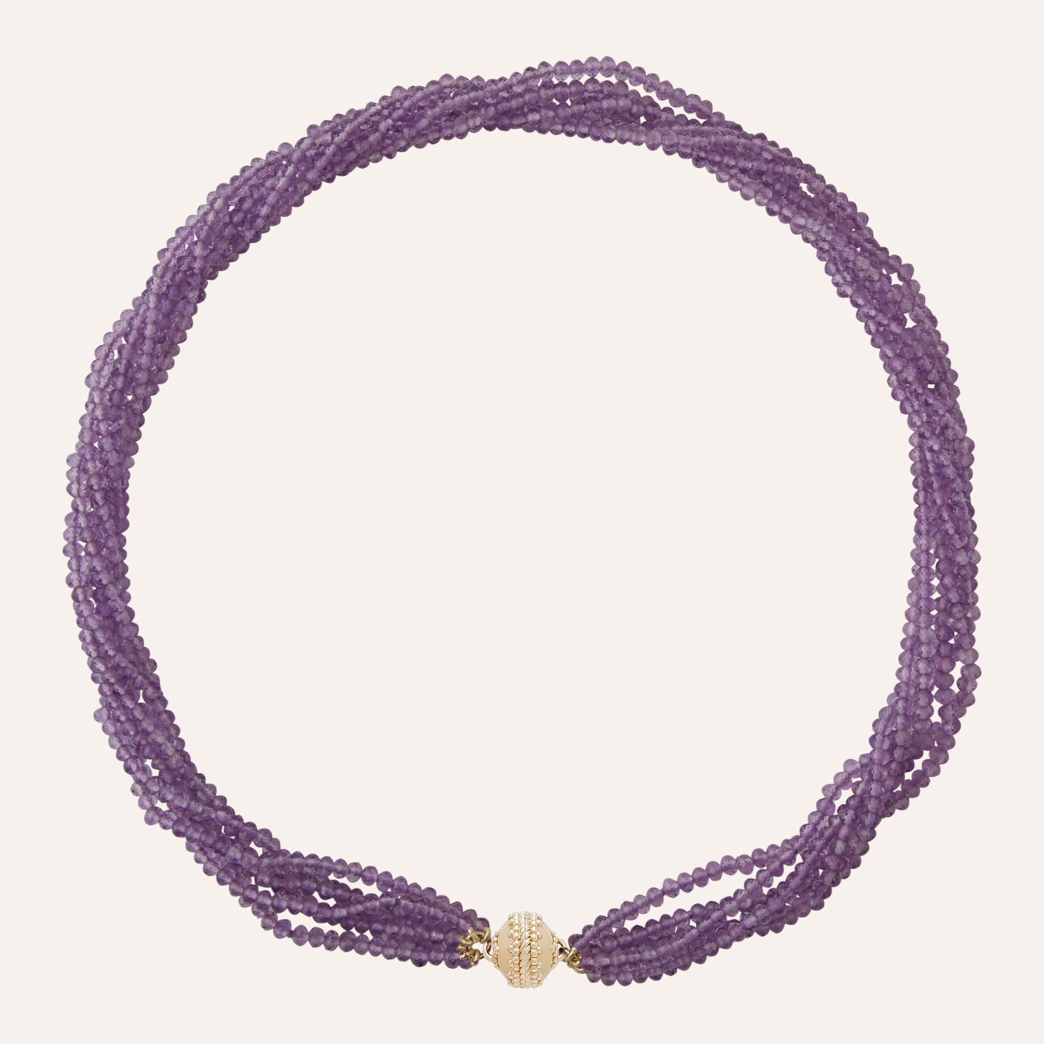 Michel 3mm Pink Amethyst Multi-Strand Mini Necklace