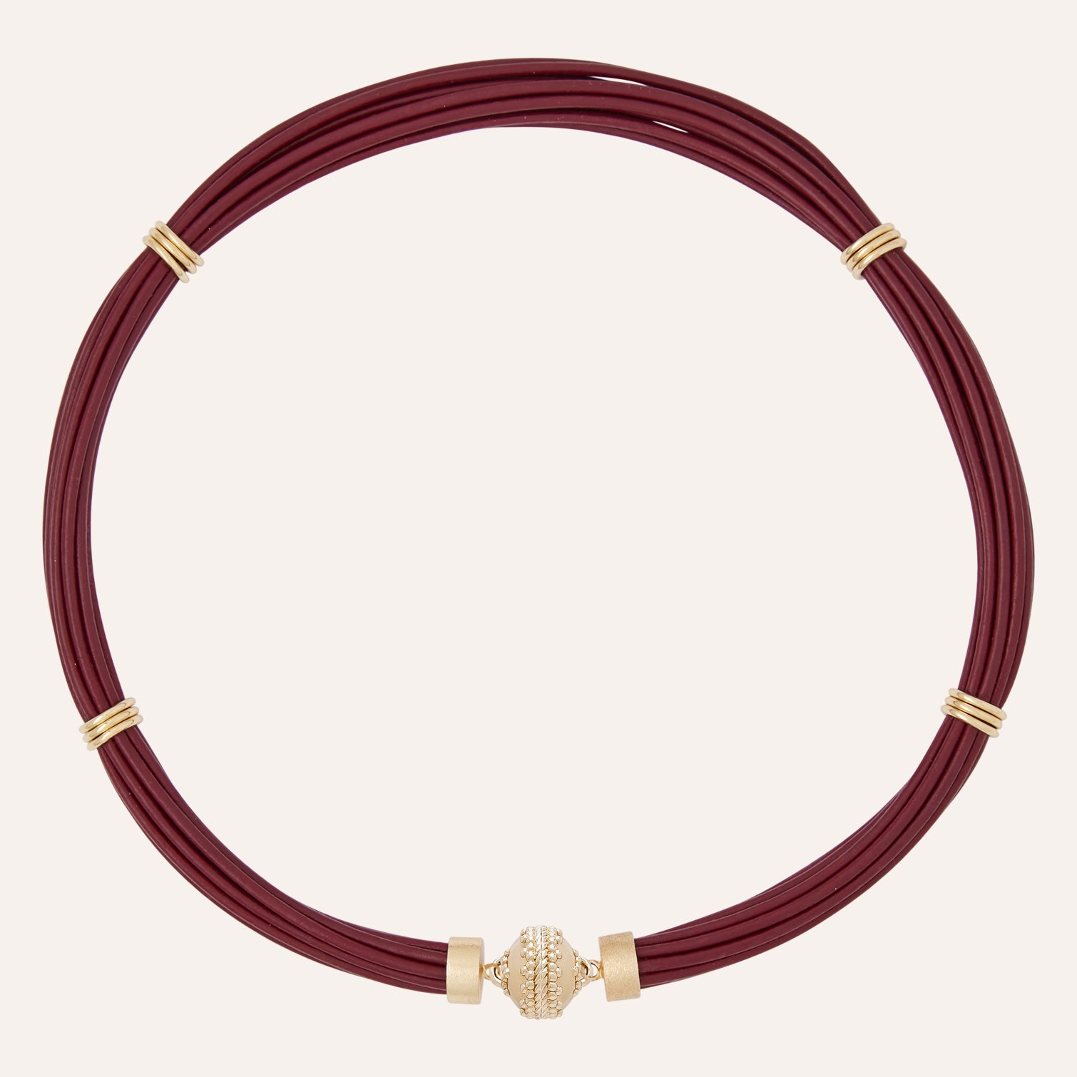 Aspen Leather Mulberry Necklace