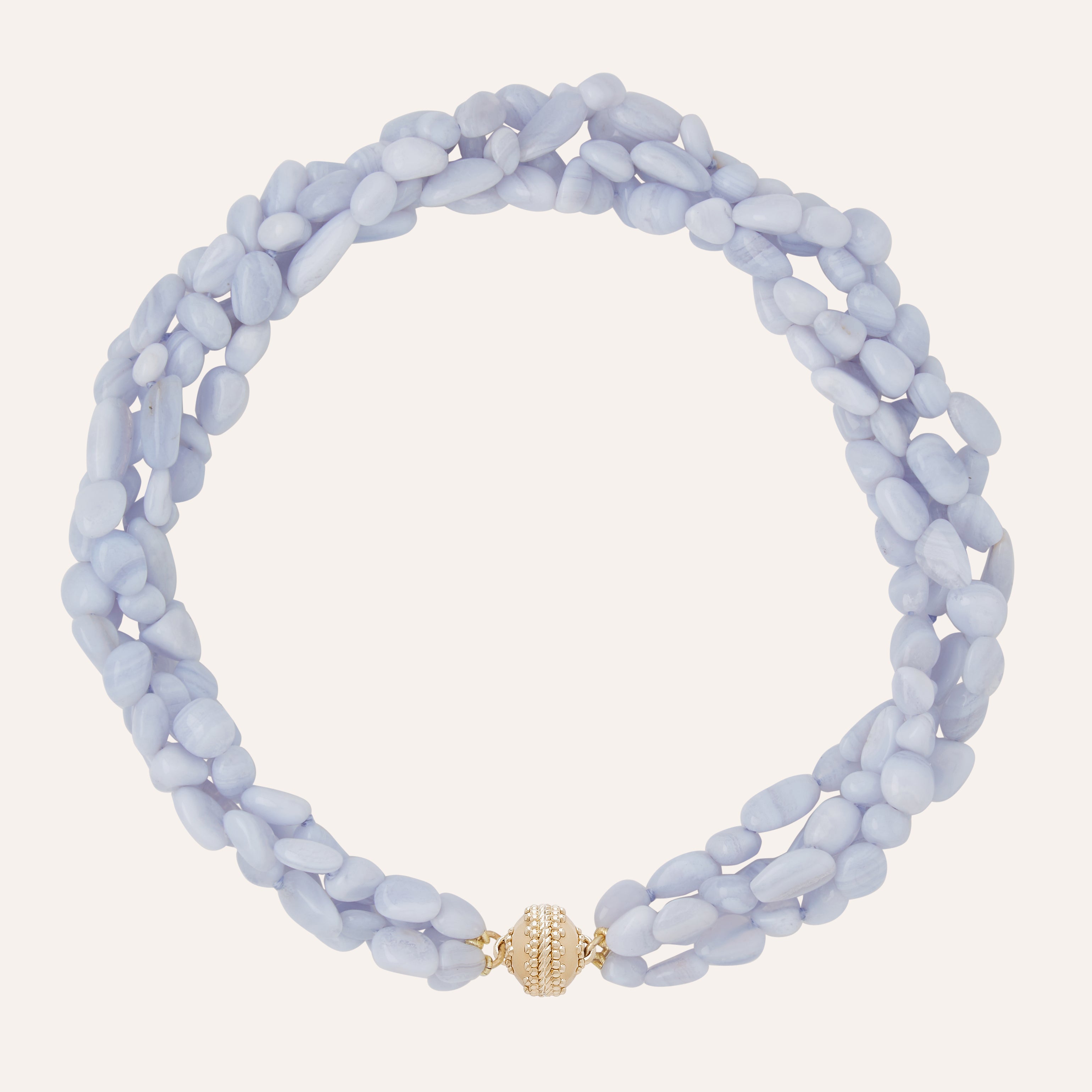 Helen Blue Lace Agate Multi-Strand Necklace