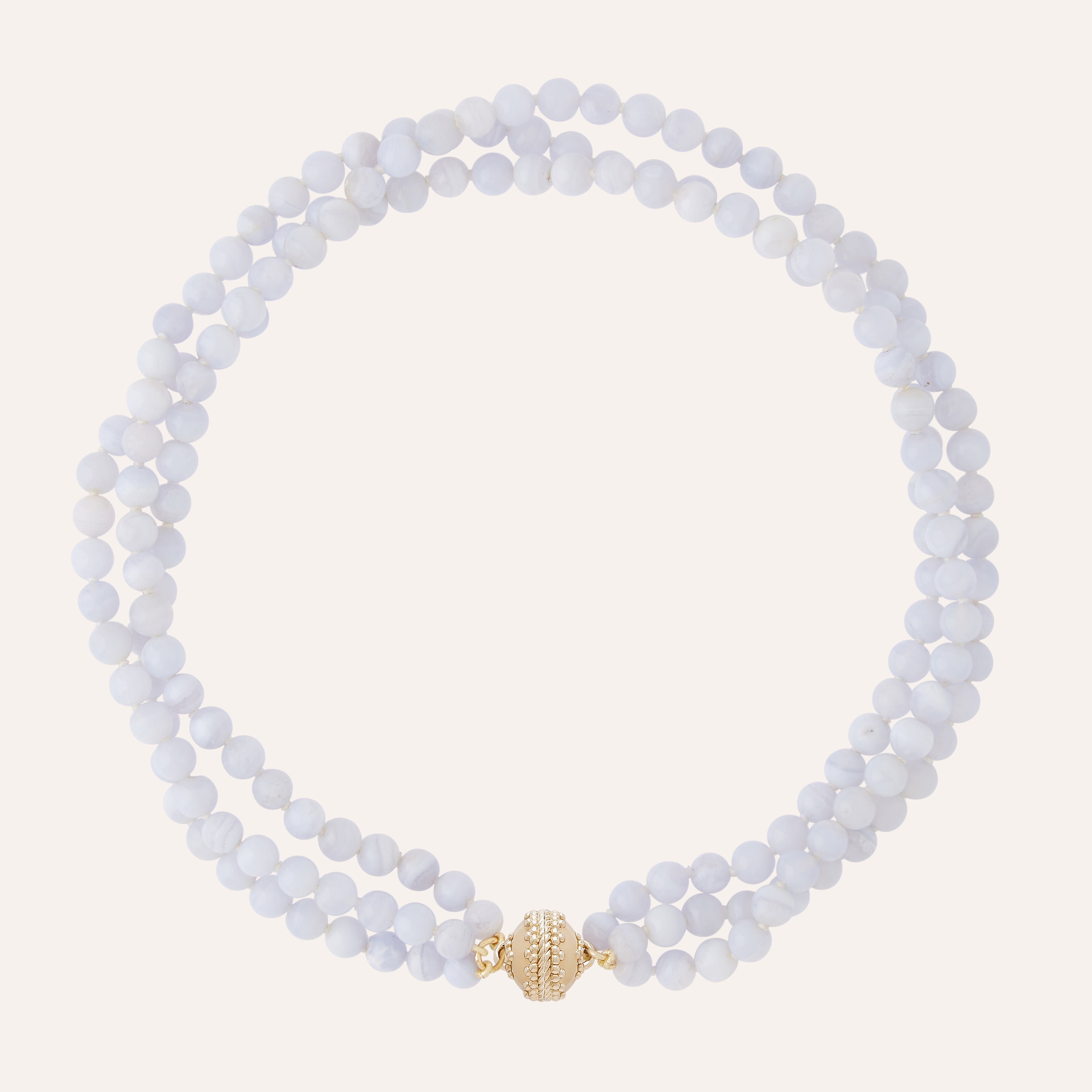 Victoire Blue Lace Agate 6mm Necklace