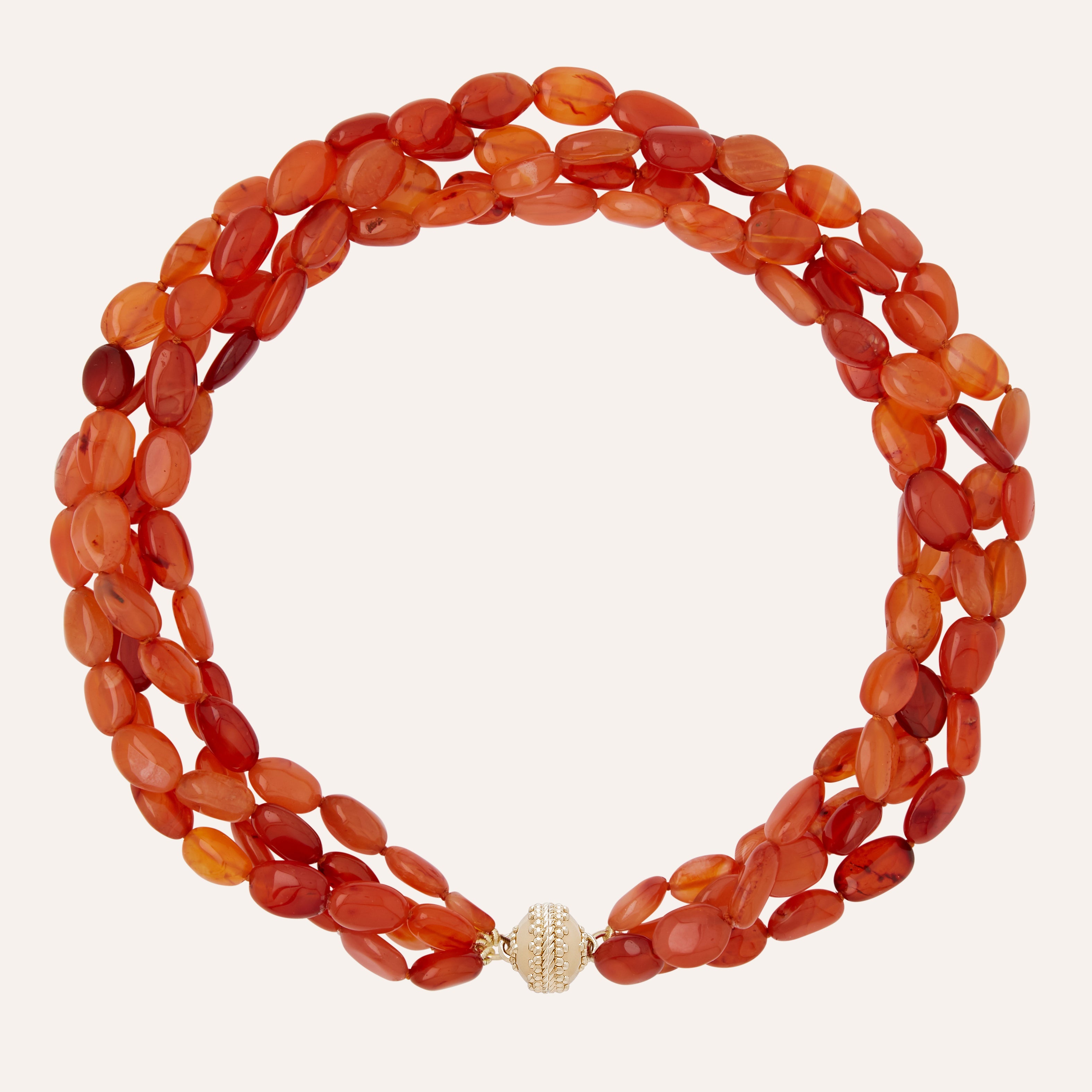 Helen Dark Carnelian Multi-Strand Necklace