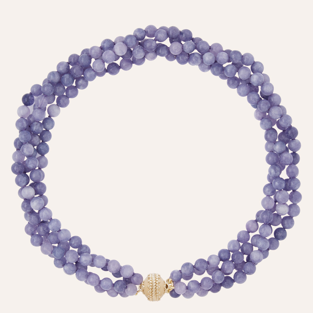 Victoire Lepidolite 6mm Multi-Strand Necklace