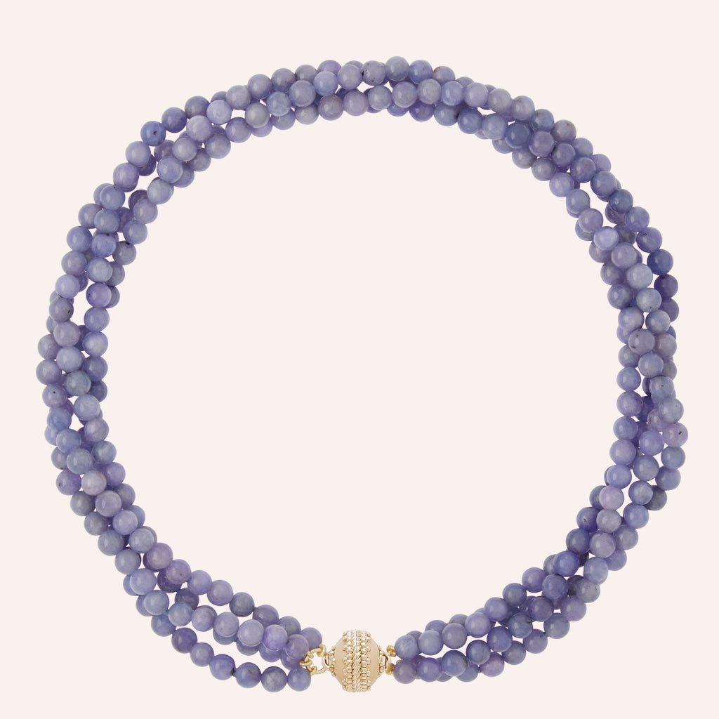 Victoire Tanzanite 4mm Multi-Strand Necklace