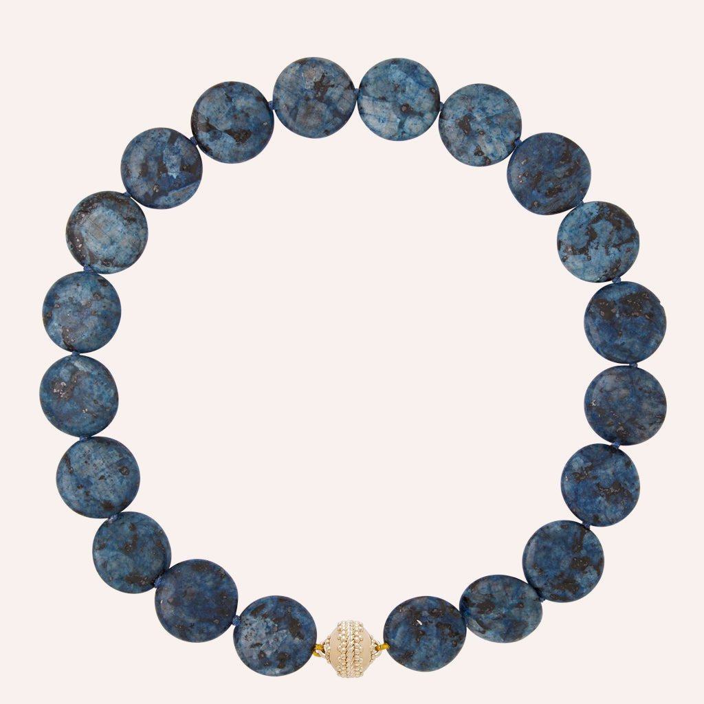 Larvikite 20mm Coin Necklace