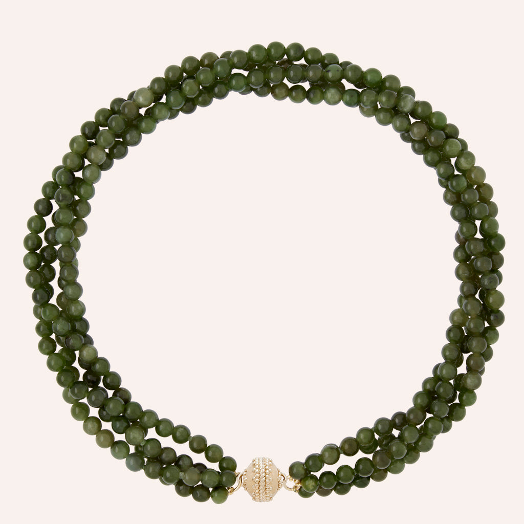 Victoire Canadian Jade 6mm Multi-Strand Necklace