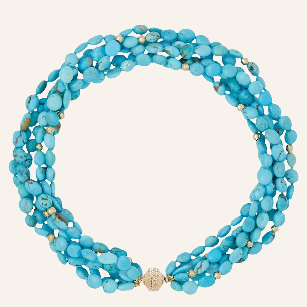 Peppercorn Kingman Turquoise Necklace