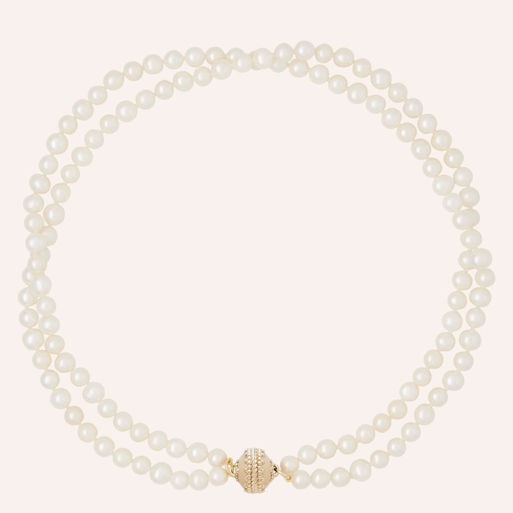 Freshwater Pearl 6-6.5mm Double Strand Necklace