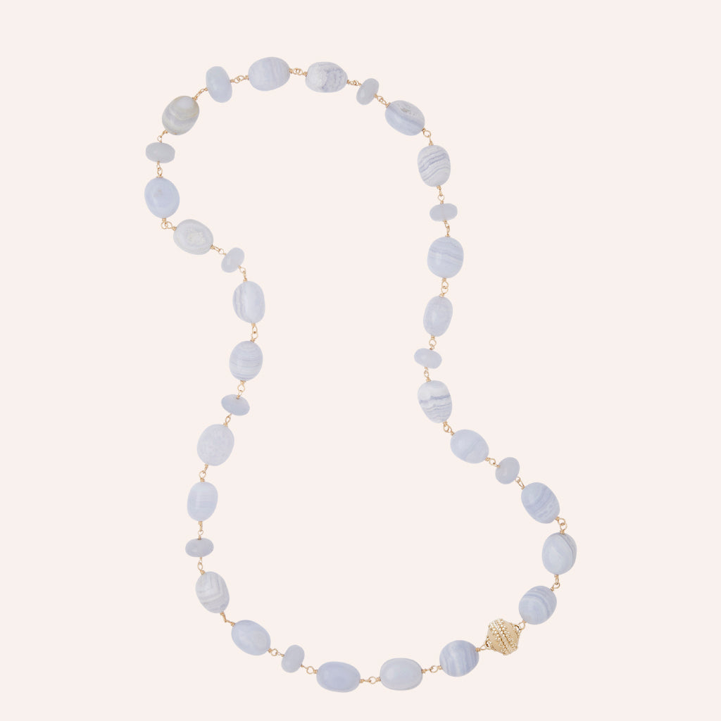 Caspian Mixed Blue Lace Agate Necklace