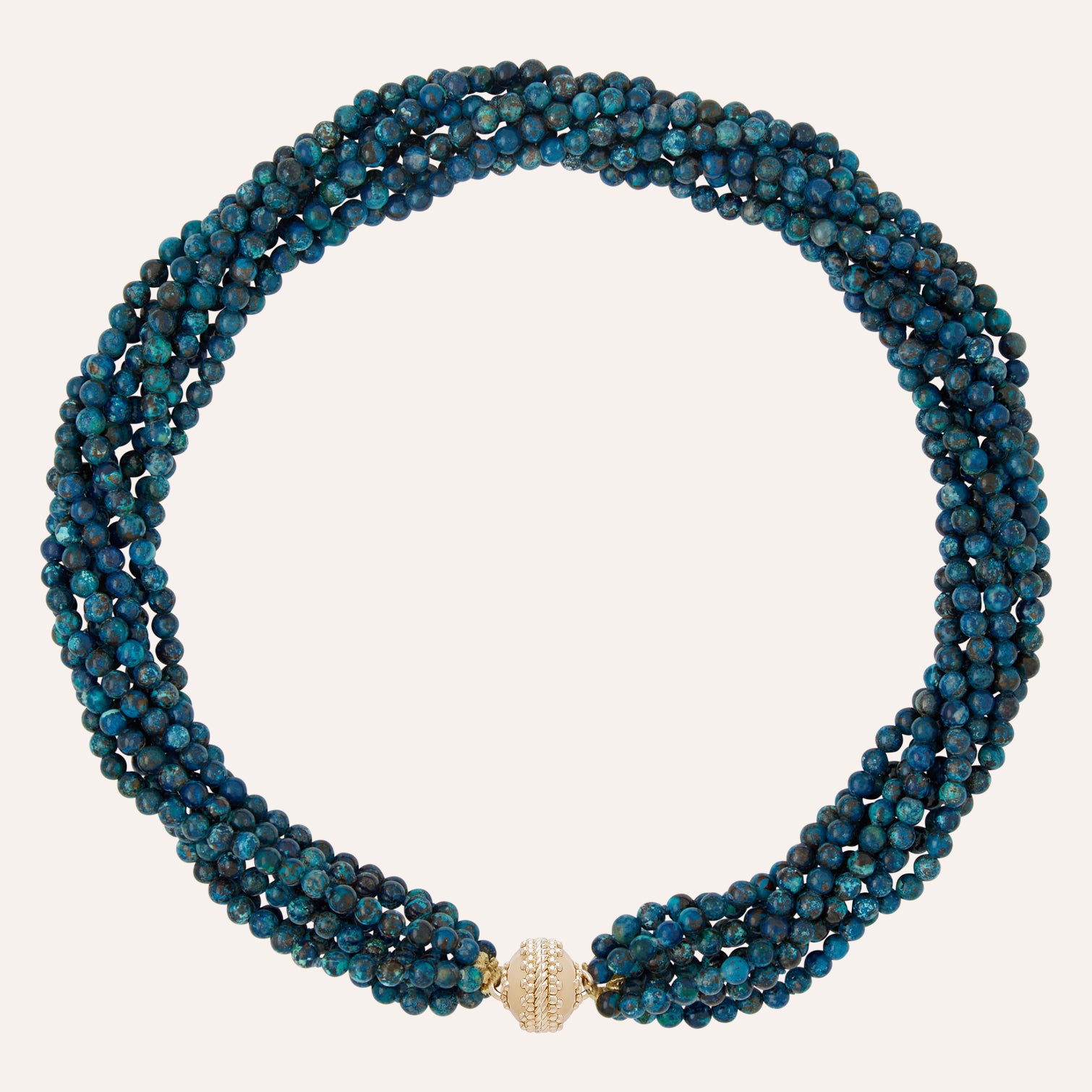 Victoire 4mm Chrysocolla Multi-Strand Necklace