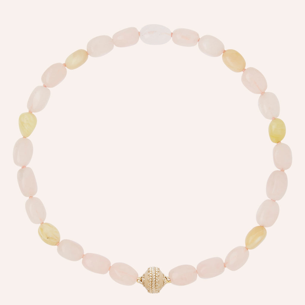 Pink and Yellow Tourmaline Necklace