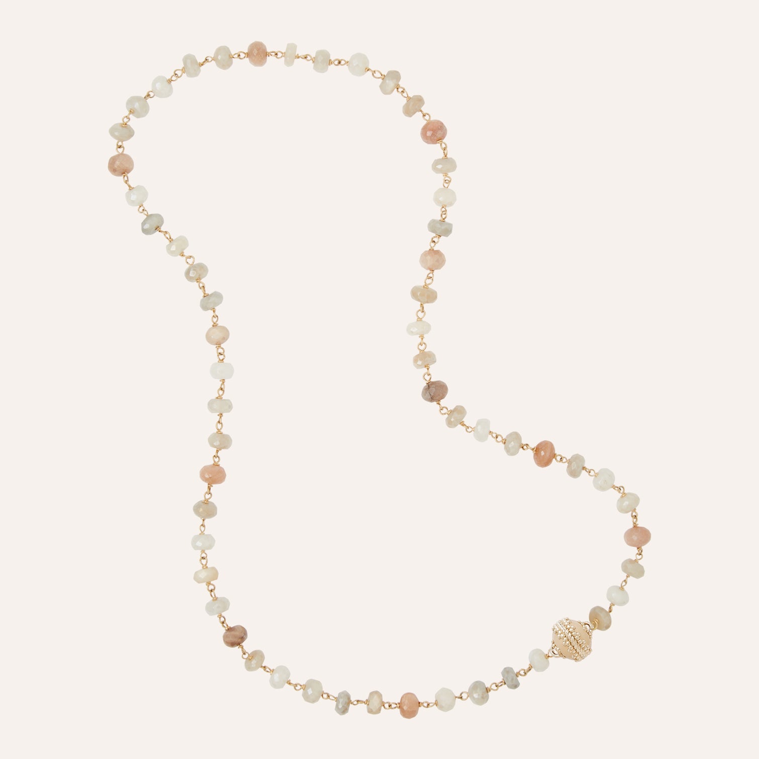 Caspian Multicolor Faceted Rondelle Necklace