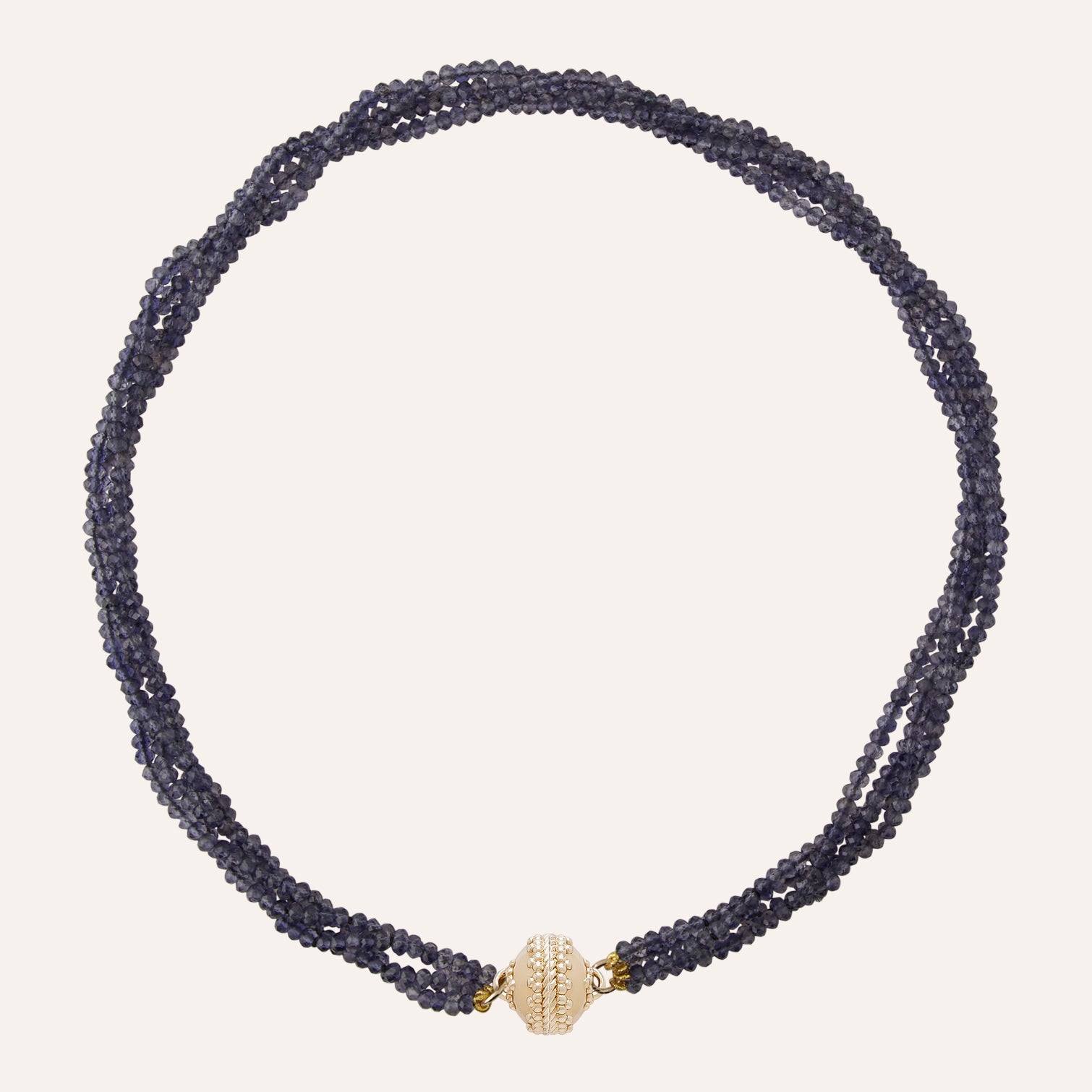 Michel 3mm Blue Iolite Multi-Strand Necklace