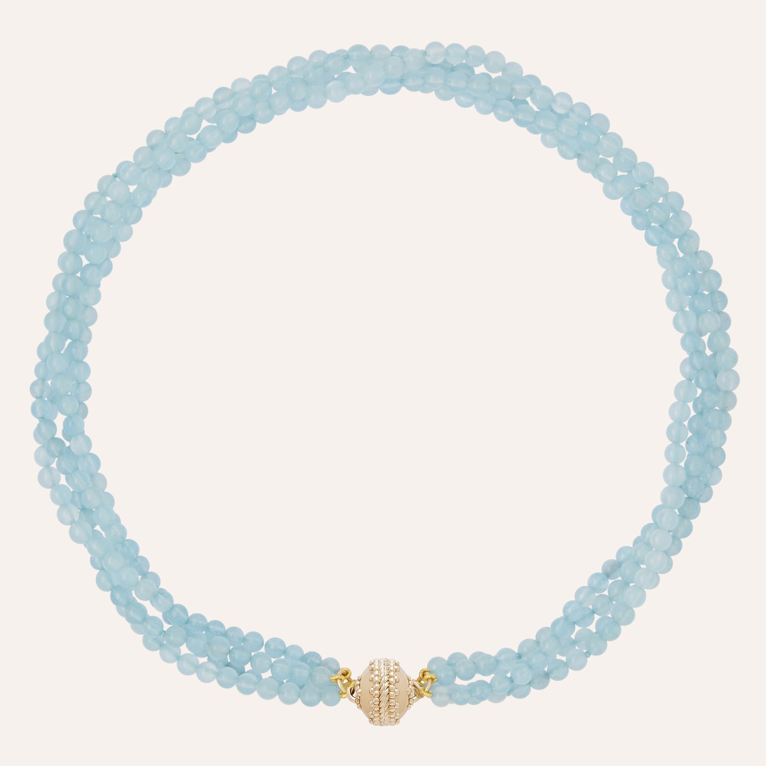 Victoire 4mm Aquamarine Multi-Strand Necklace