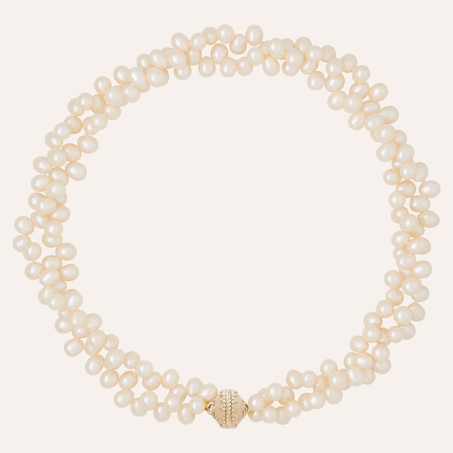 Freshwater Tip Drilled Pearl Double-Strand Necklace