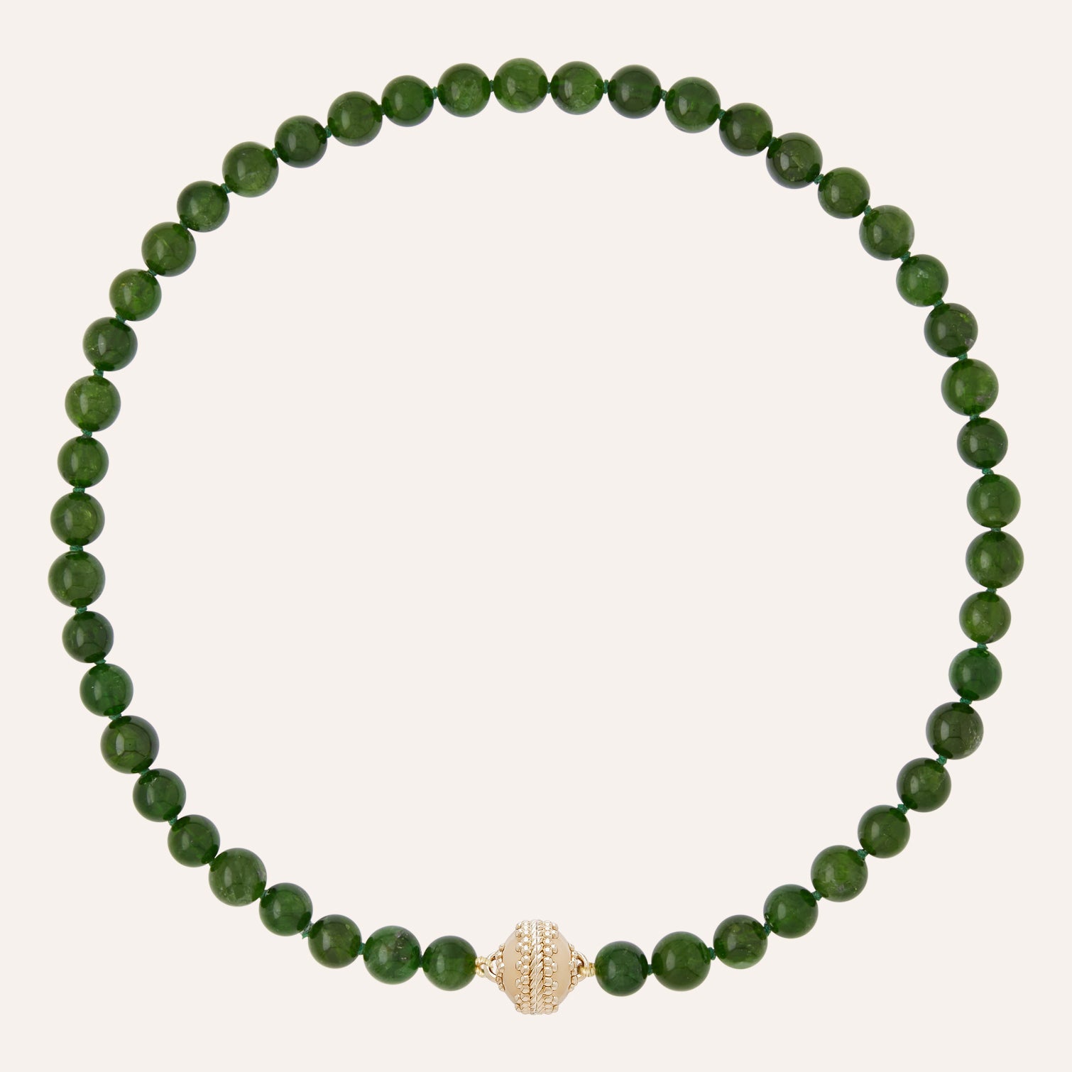 Victoire 7mm Chrome Diopside Necklace