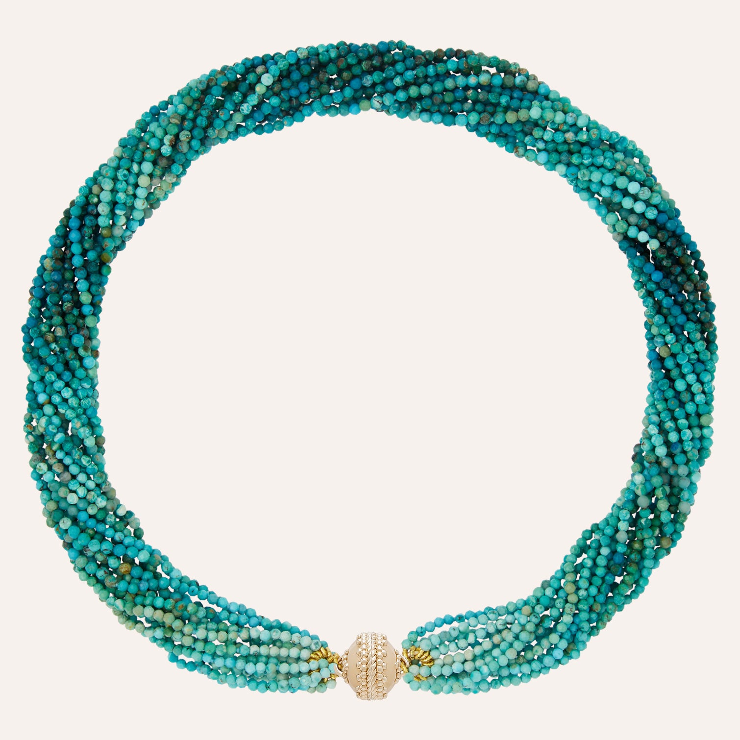 Michel Ombre Turquoise & Chrysocolla Multi-Strand Necklace