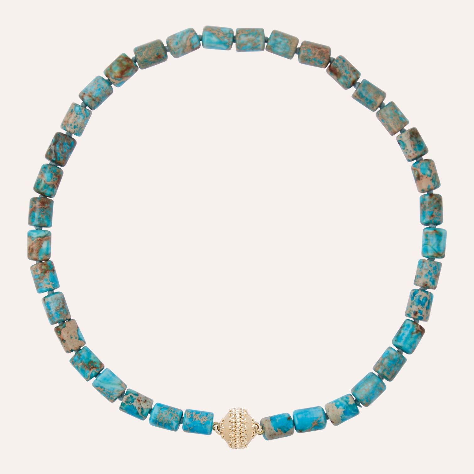 Imperial Jasper 10mm Barrel Necklace