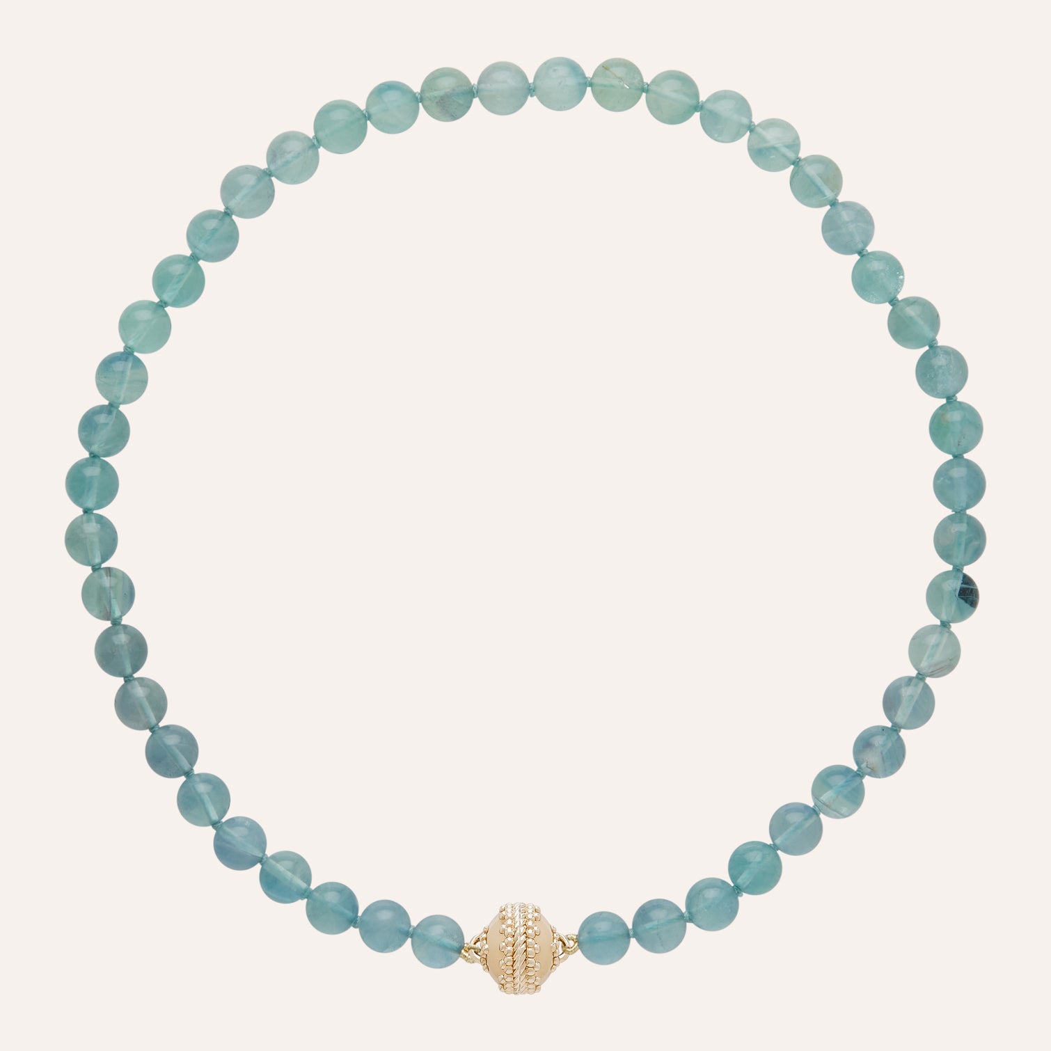 Victoire 8mm Light Green Fluorite Necklace