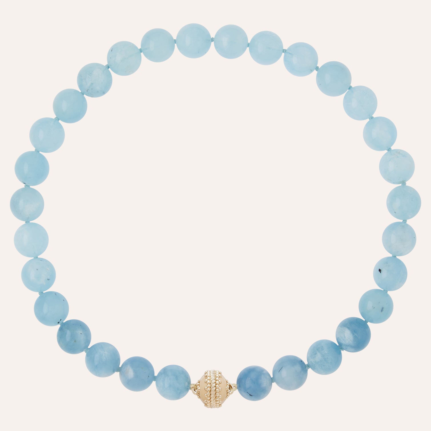 Victoire 13mm Blue Aquamarine Necklace