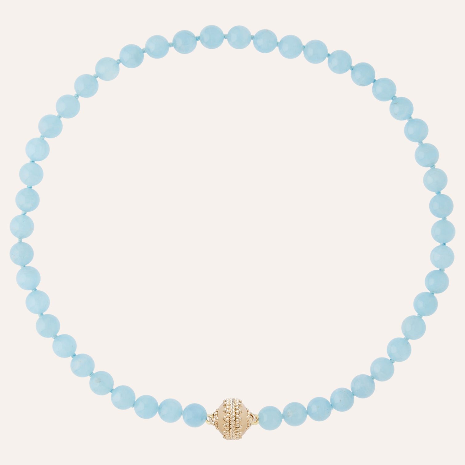 Victoire 8mm Aquamarine Necklace