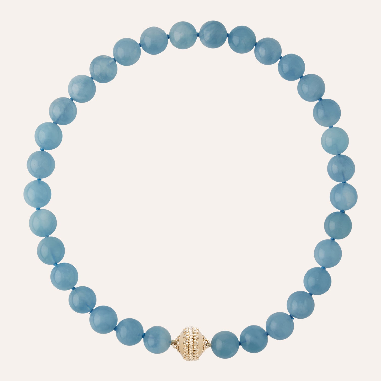 Victoire 12mm Blue Aquamarine Necklace