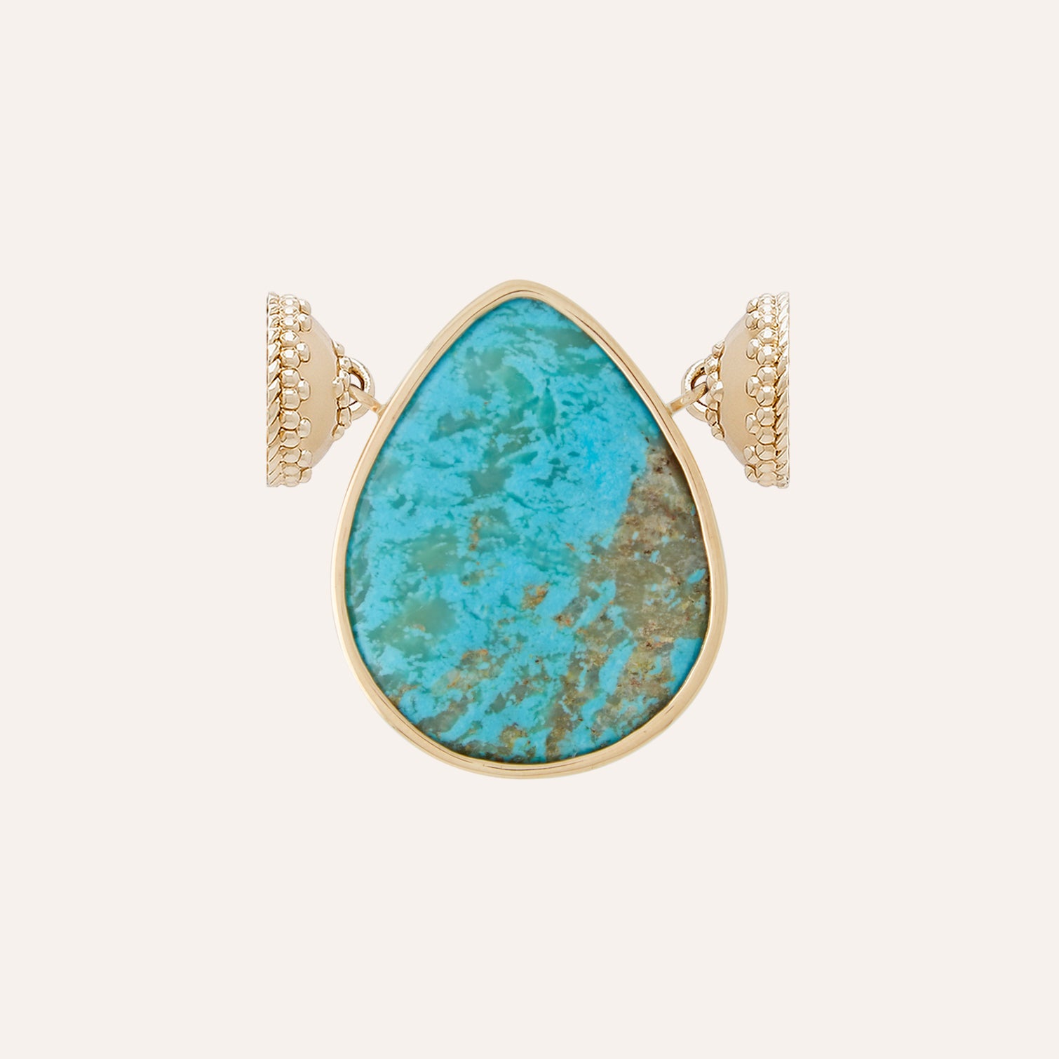 Kingman Turquoise Teardrop Centerpiece