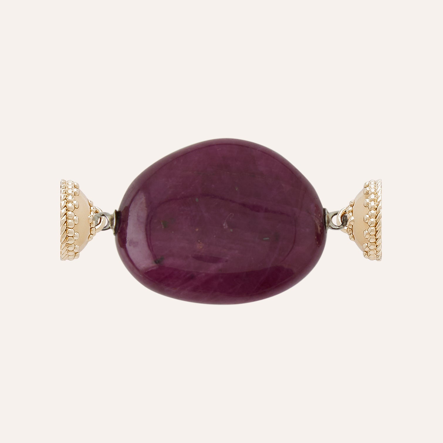 Natural Purple Ruby Cabochon Centerpiece