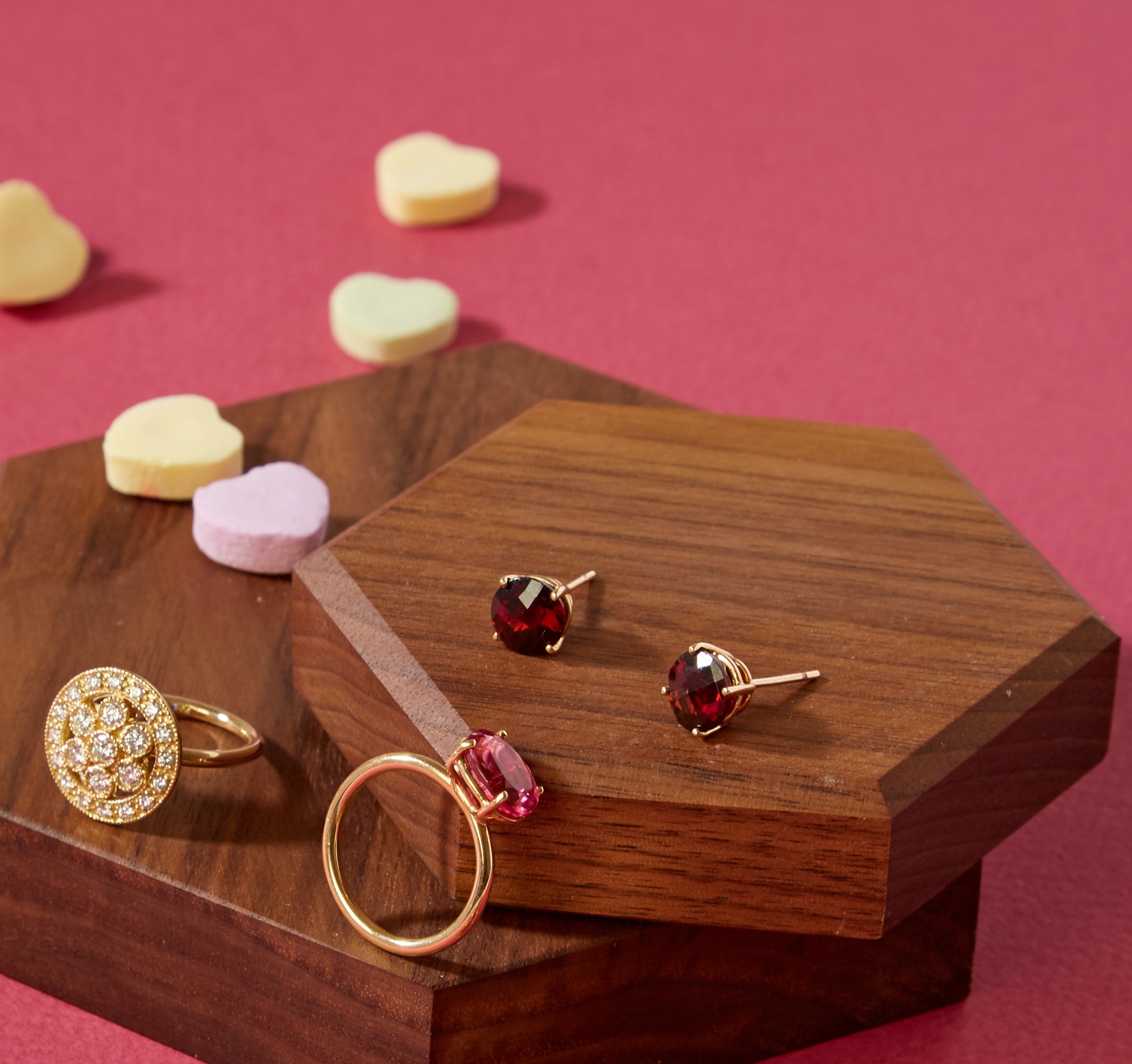 Lumiere Red Garnet Earrings