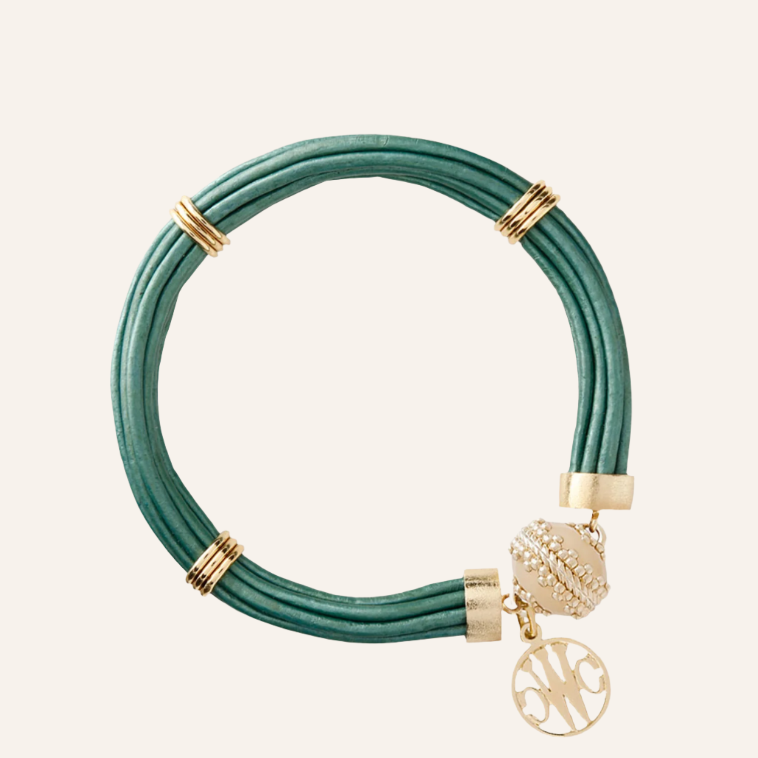 Aspen Leather Mallard Green Bracelet