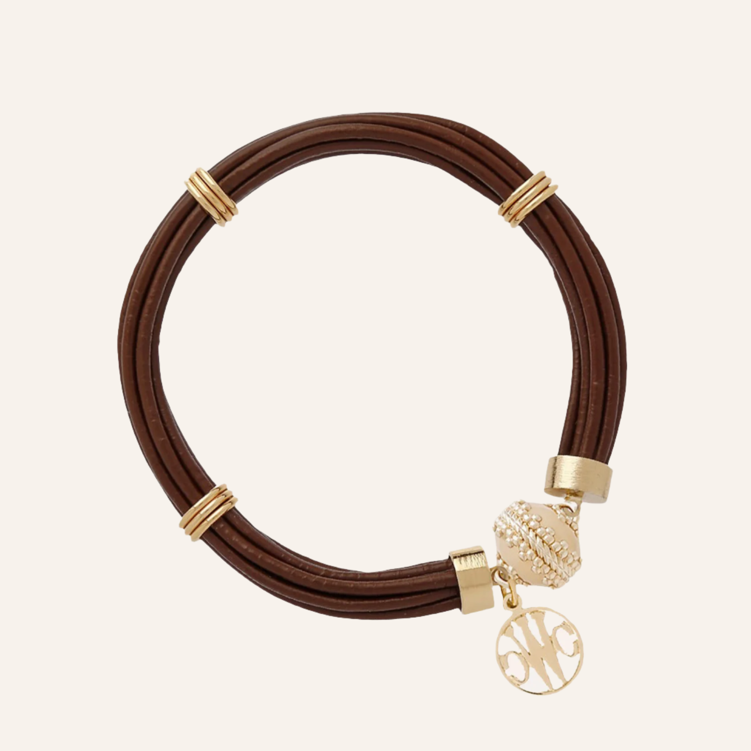 Aspen Leather Chocolate Bracelet