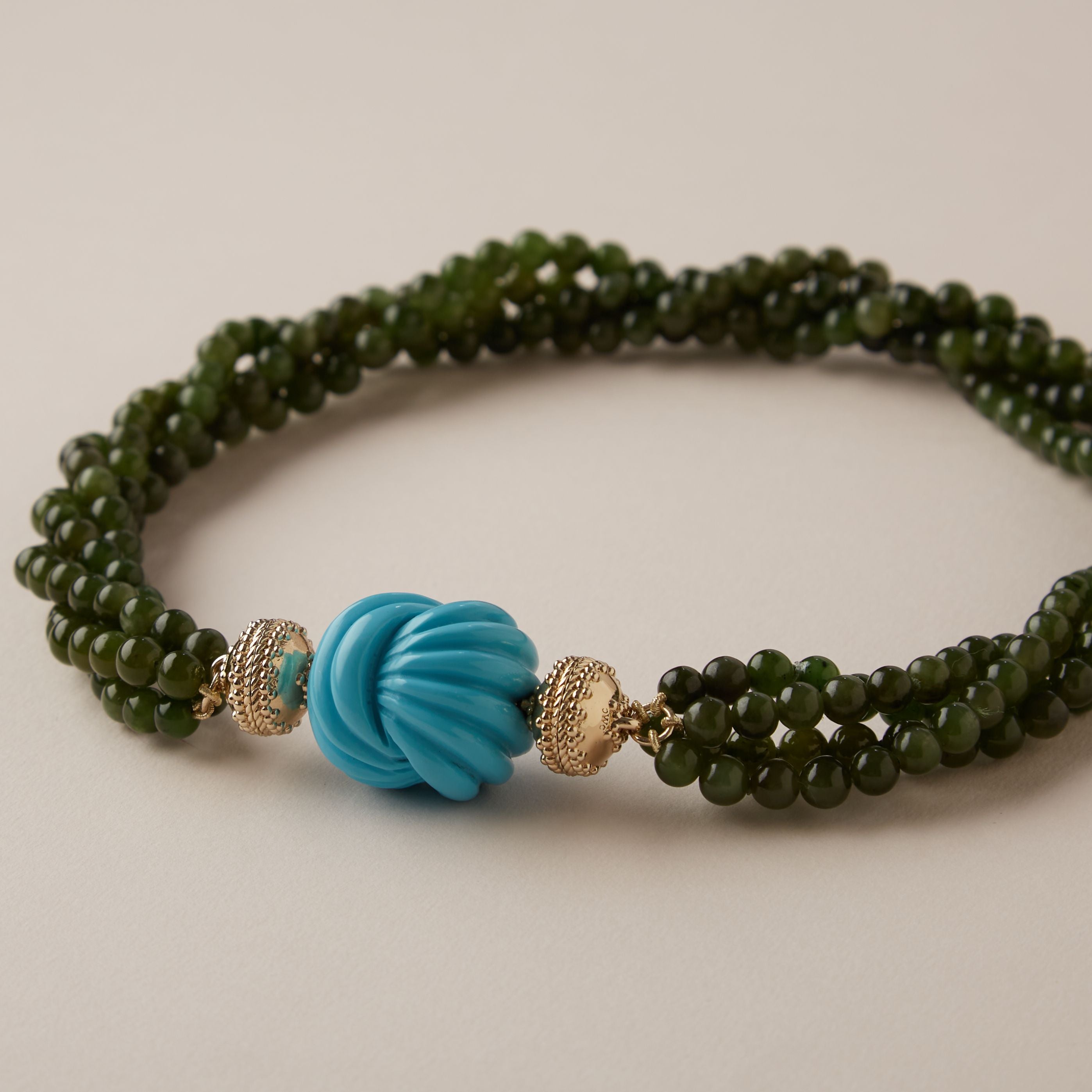 Victoire 6mm Canadian Jade Multi-Strand Necklace