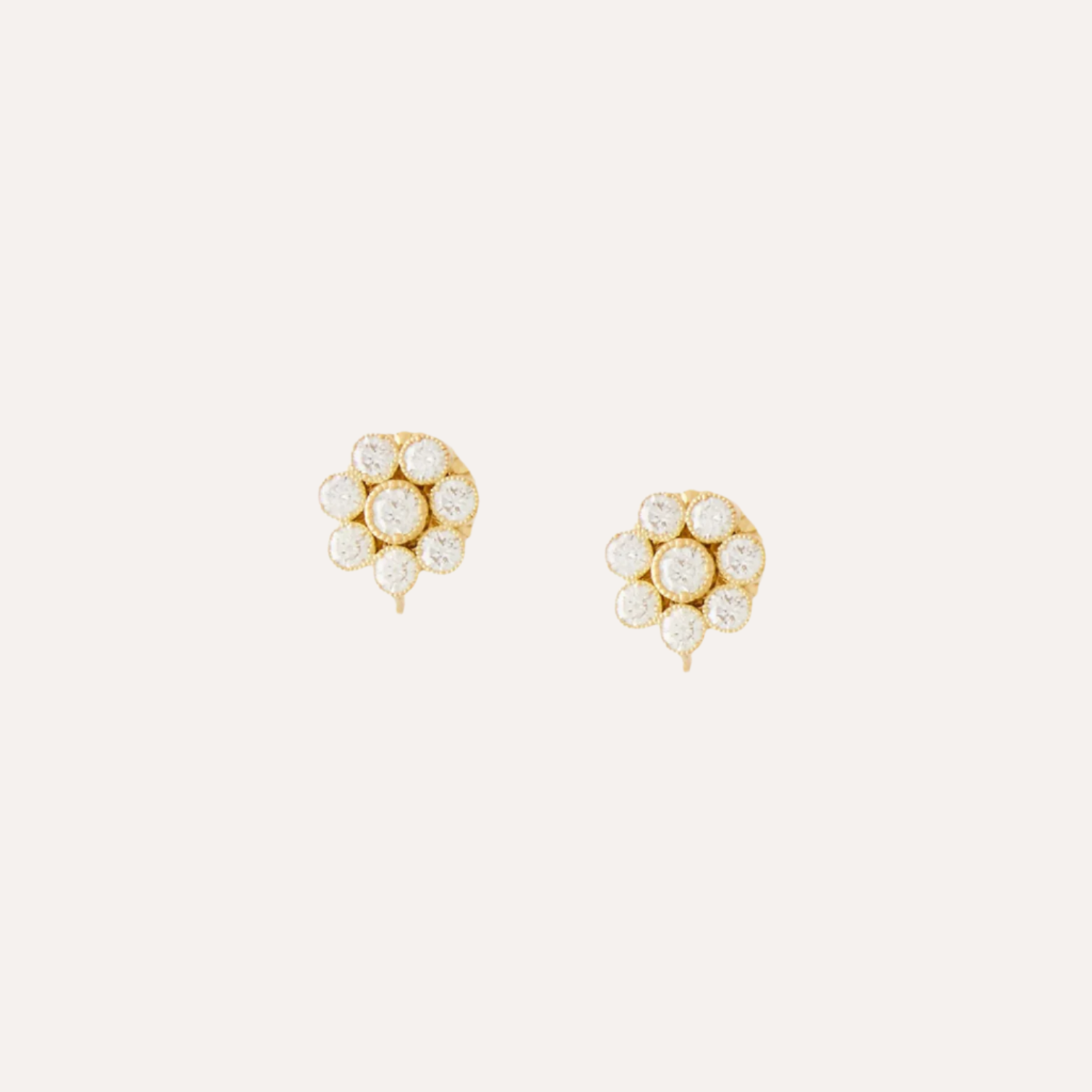 18K Yellow Gold Mini Blossom Earrings