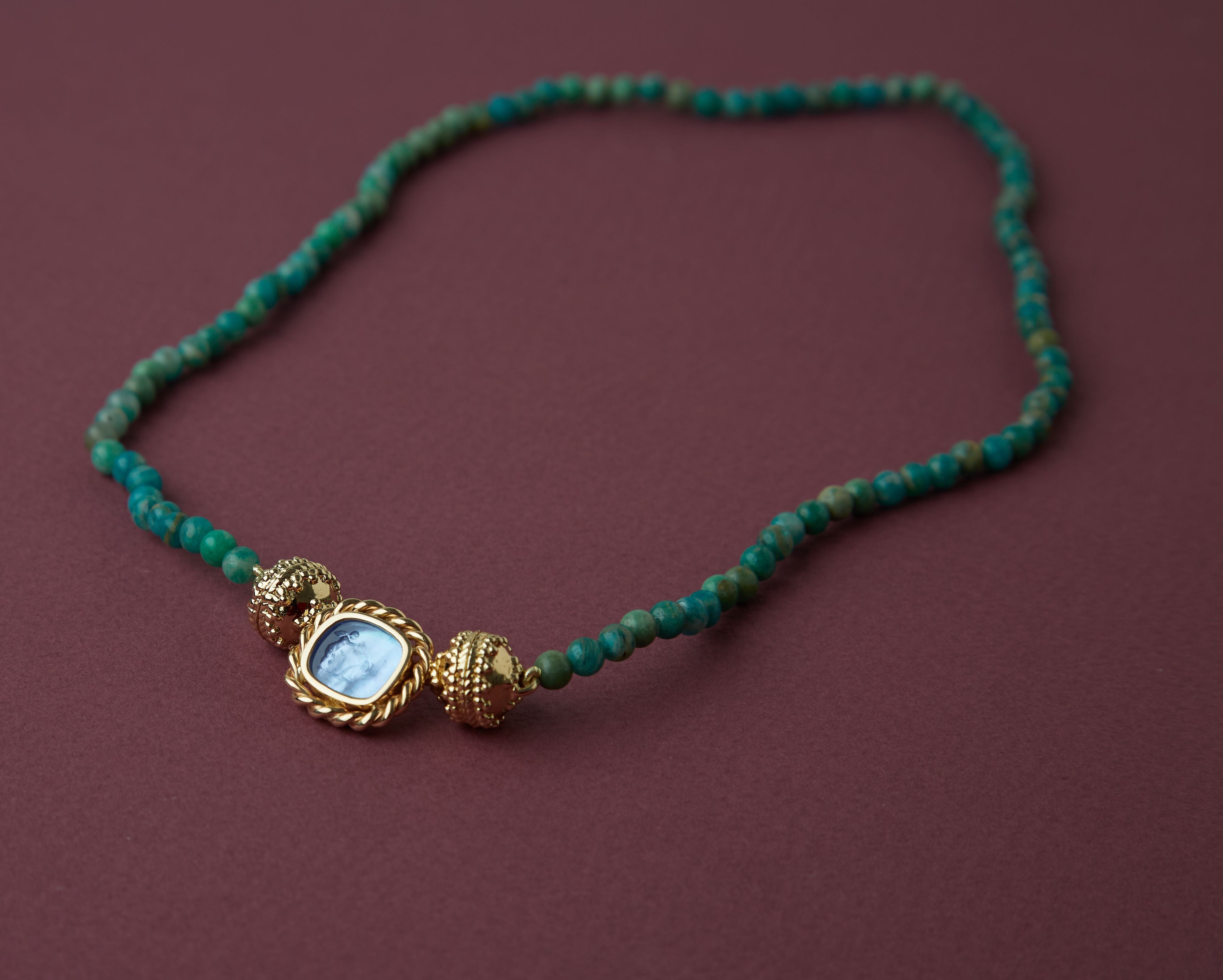 Victoire 4mm Amazonite Mini Necklace