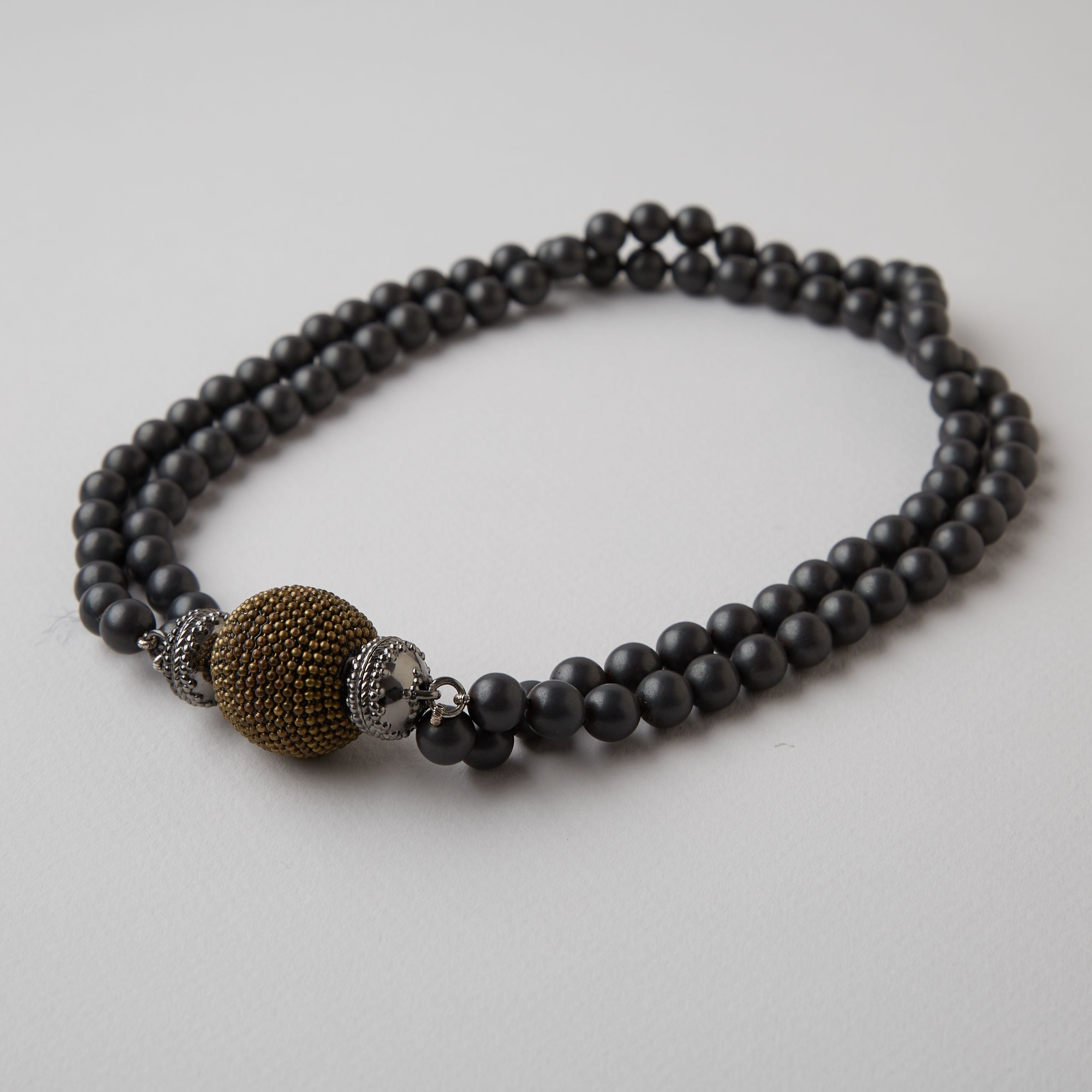 Caviar Bronze Bead 25mm Gunmetal Centerpiece