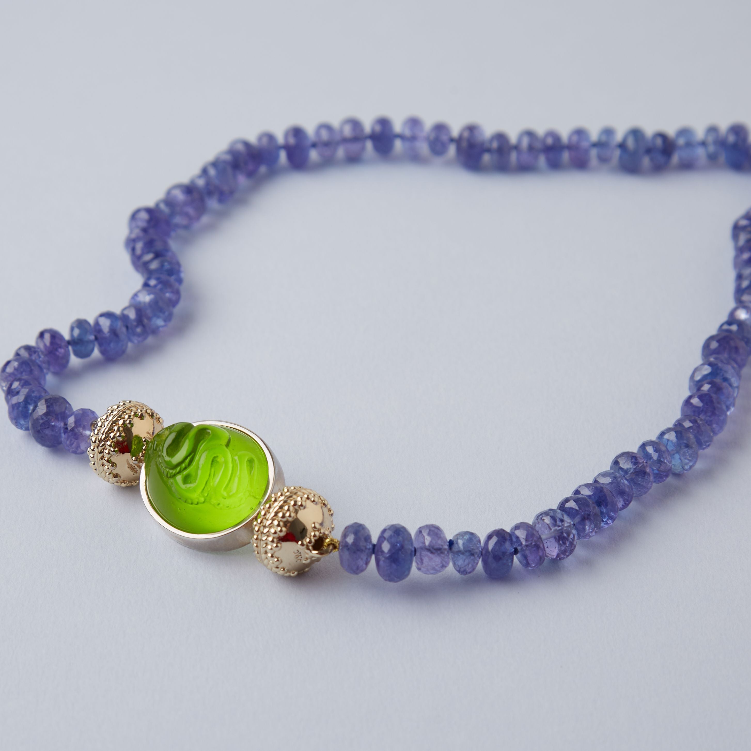 Tanzanite Small Faceted Rondelle Necklace