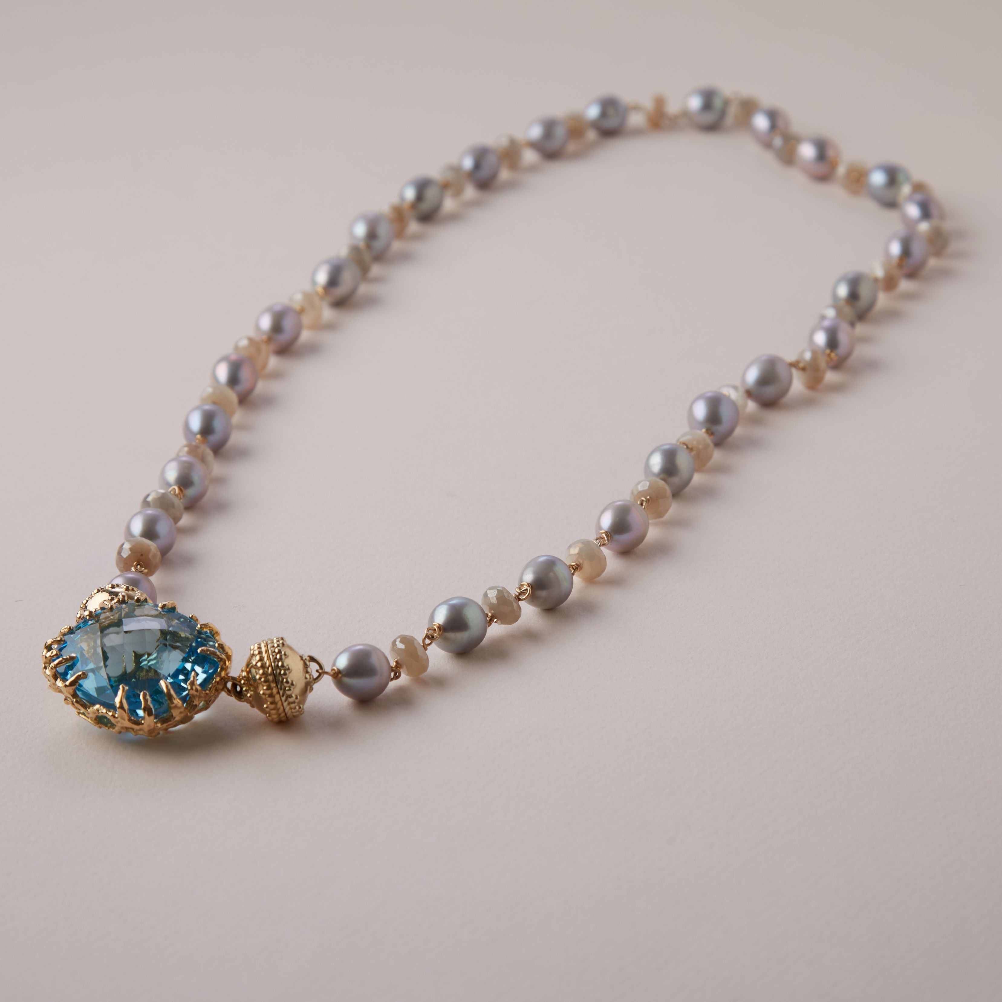 18K Seaside Blue Topaz Centerpiece