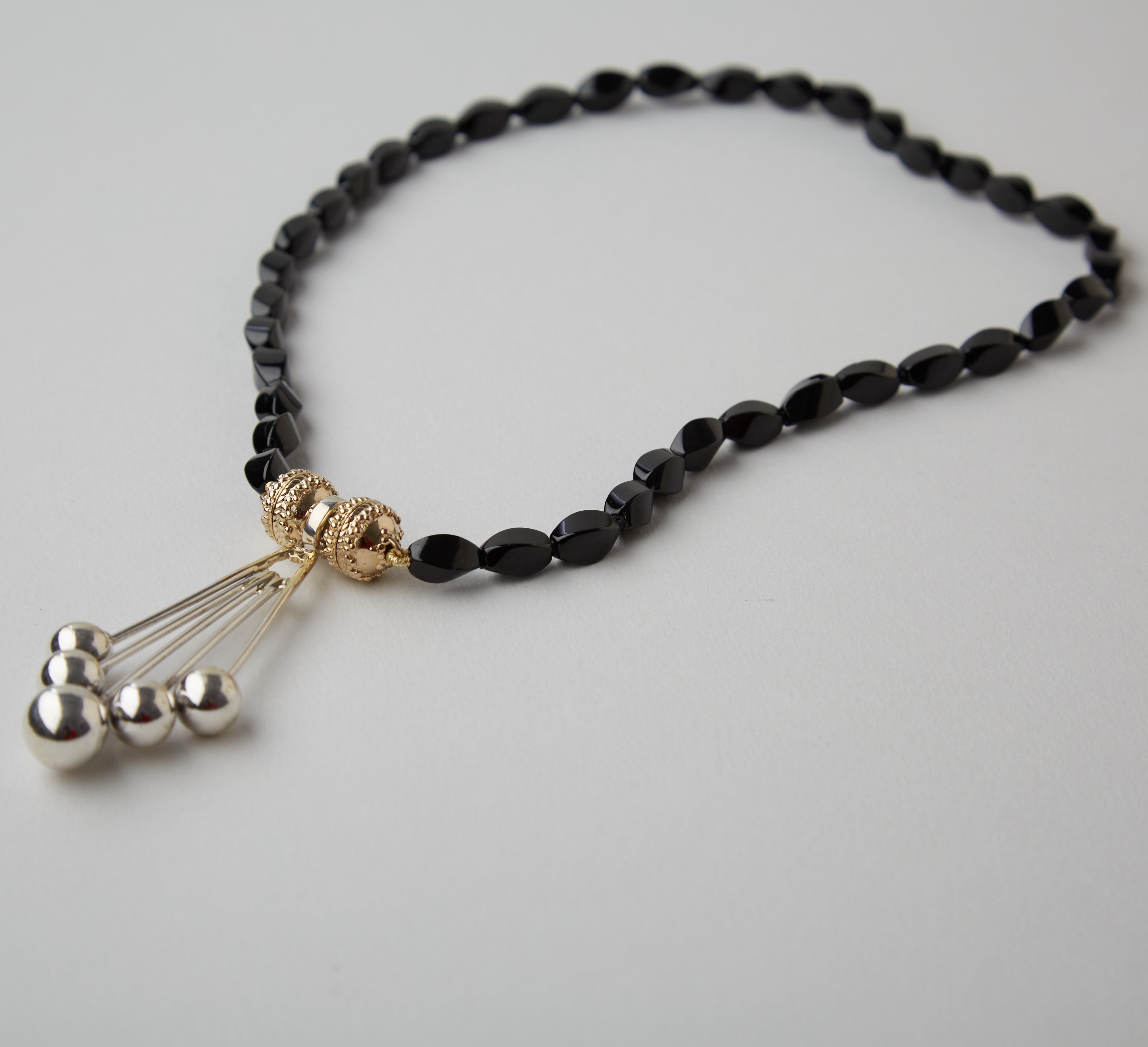 Black Twisted Tourmaline Mini Necklace