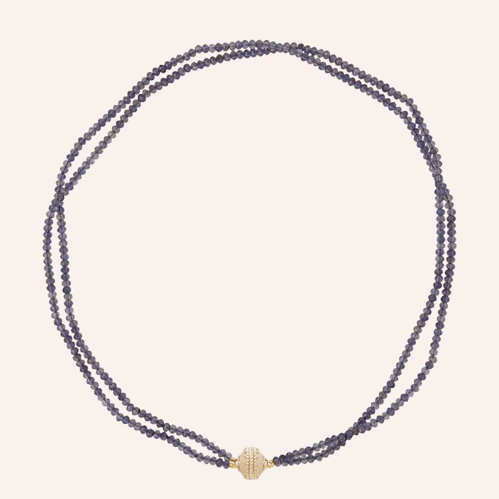 Michel 3mm Blue Iolite Double-Strand Mini Necklace