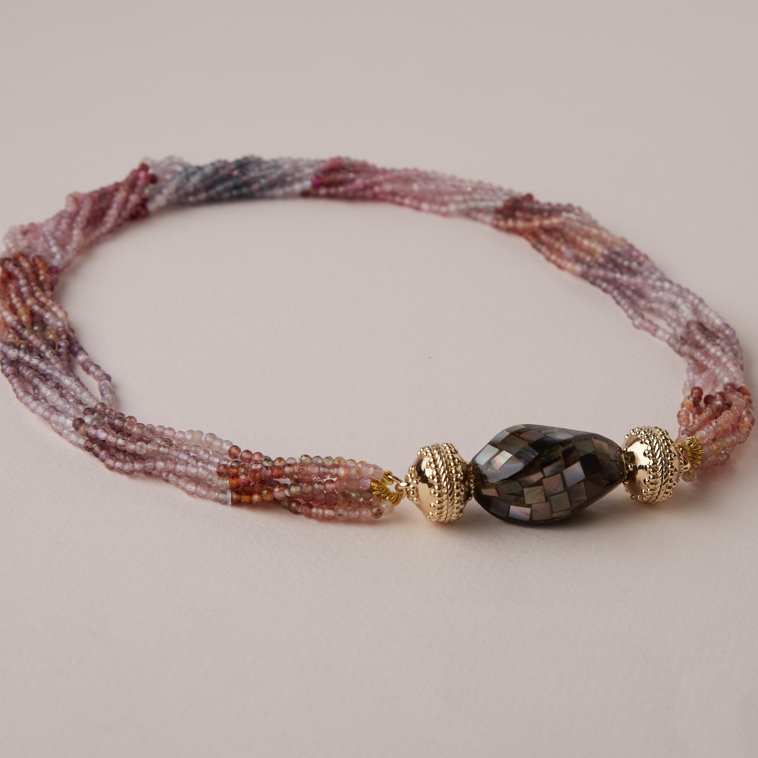 Michel 2.5mm Purple Ombre Spinel Multi-Strand Necklace