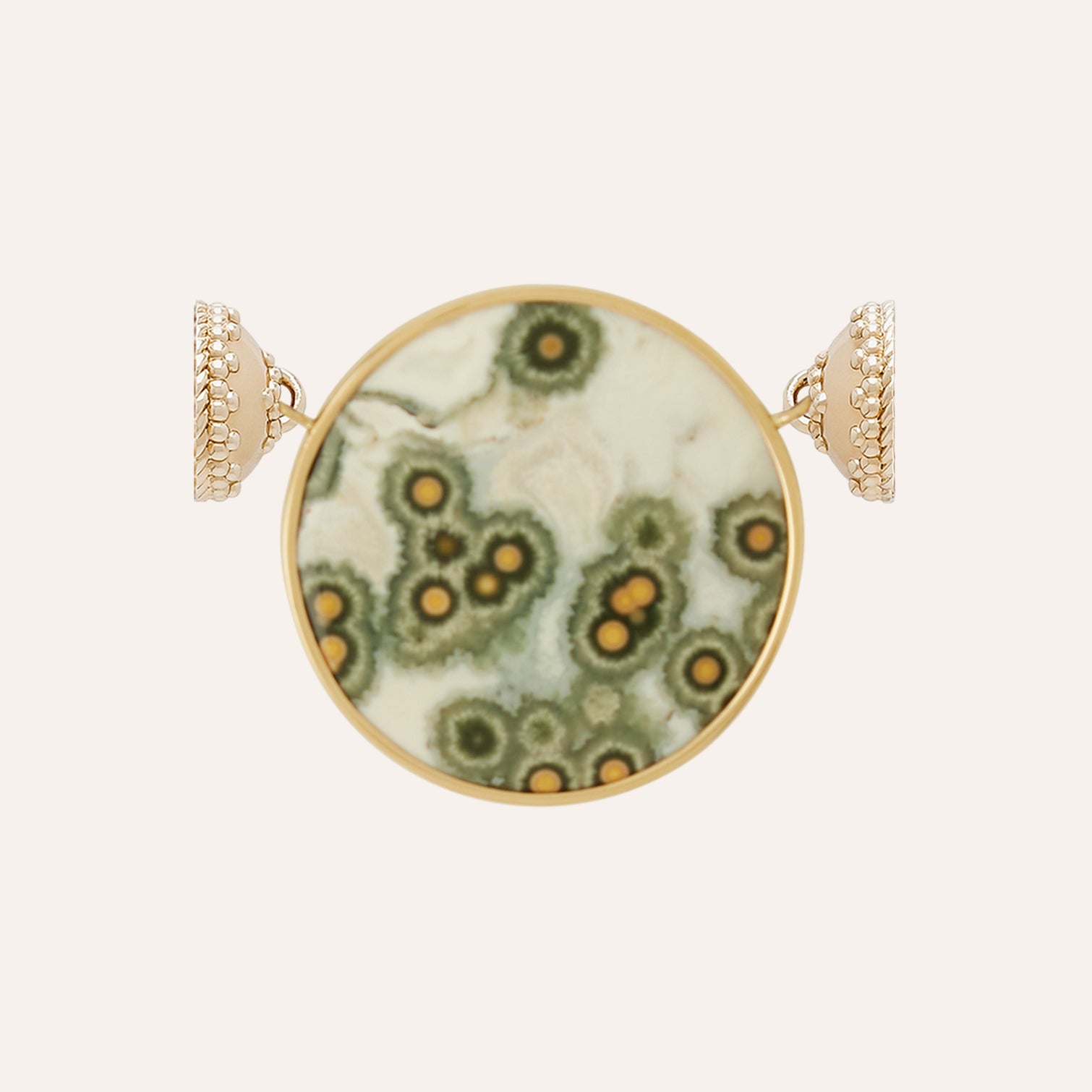 14K Ocean Jasper Round Centerpiece