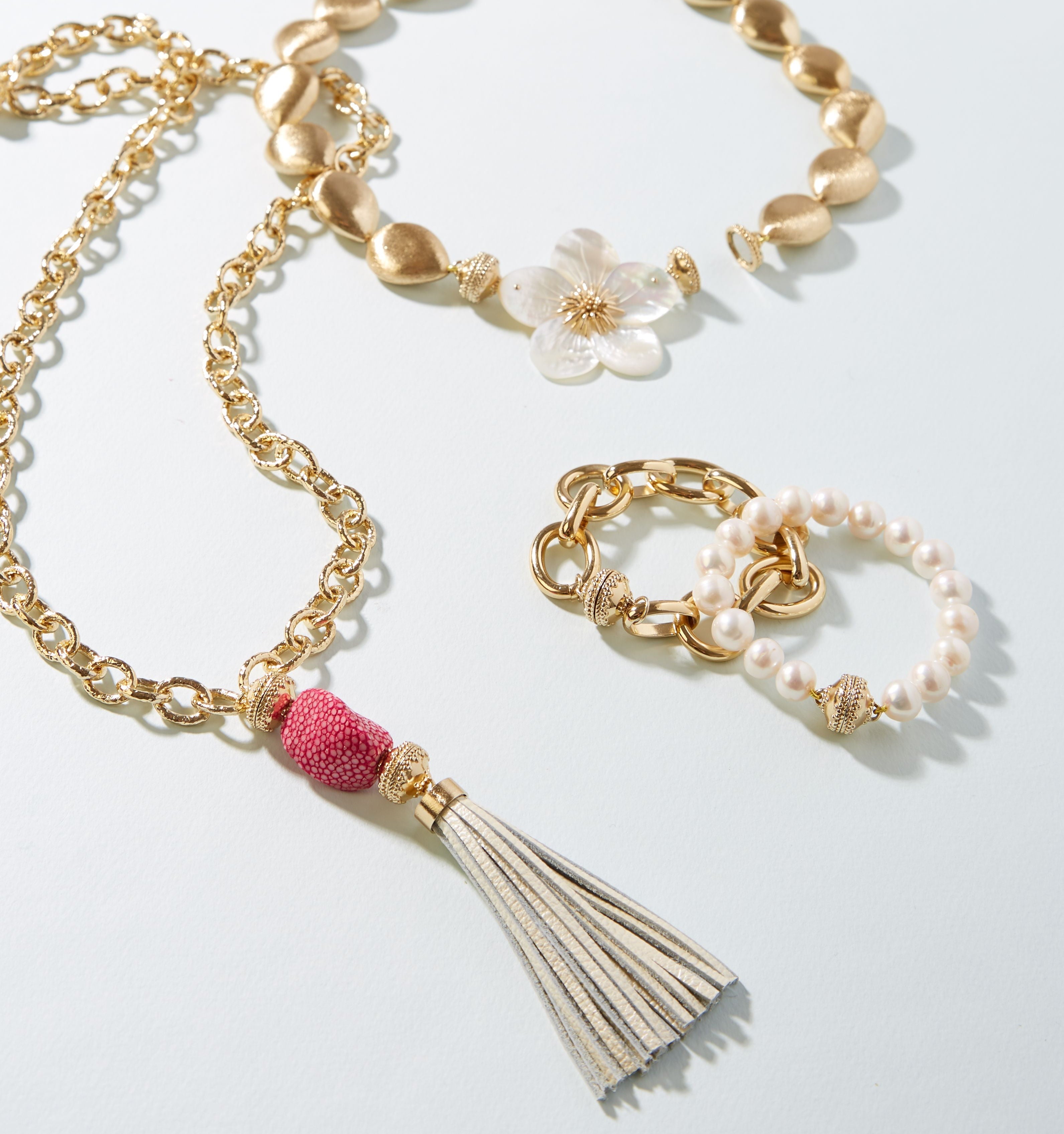 Baja White Pearl Tassel