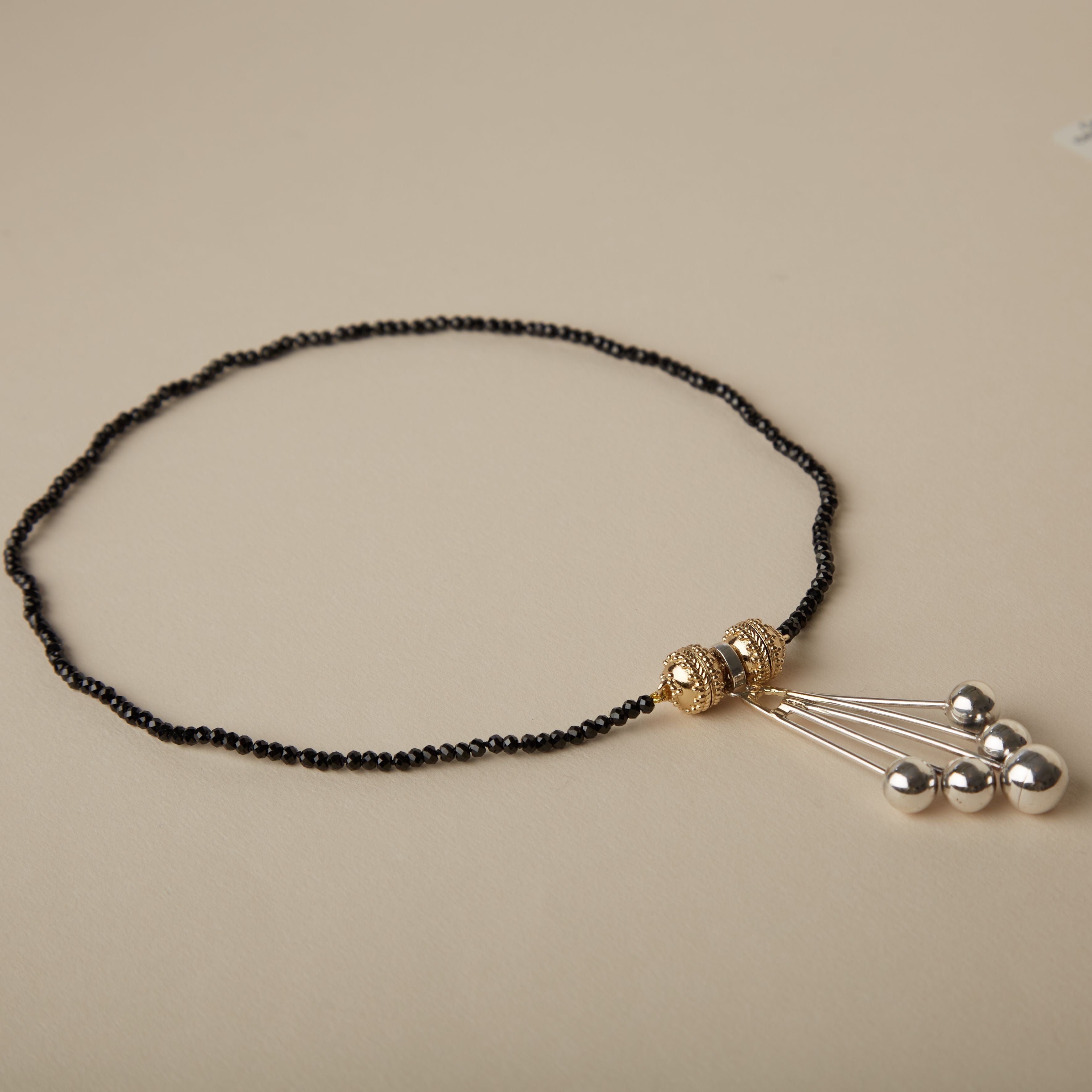 Michel 3mm Black Spinel Mini Necklace