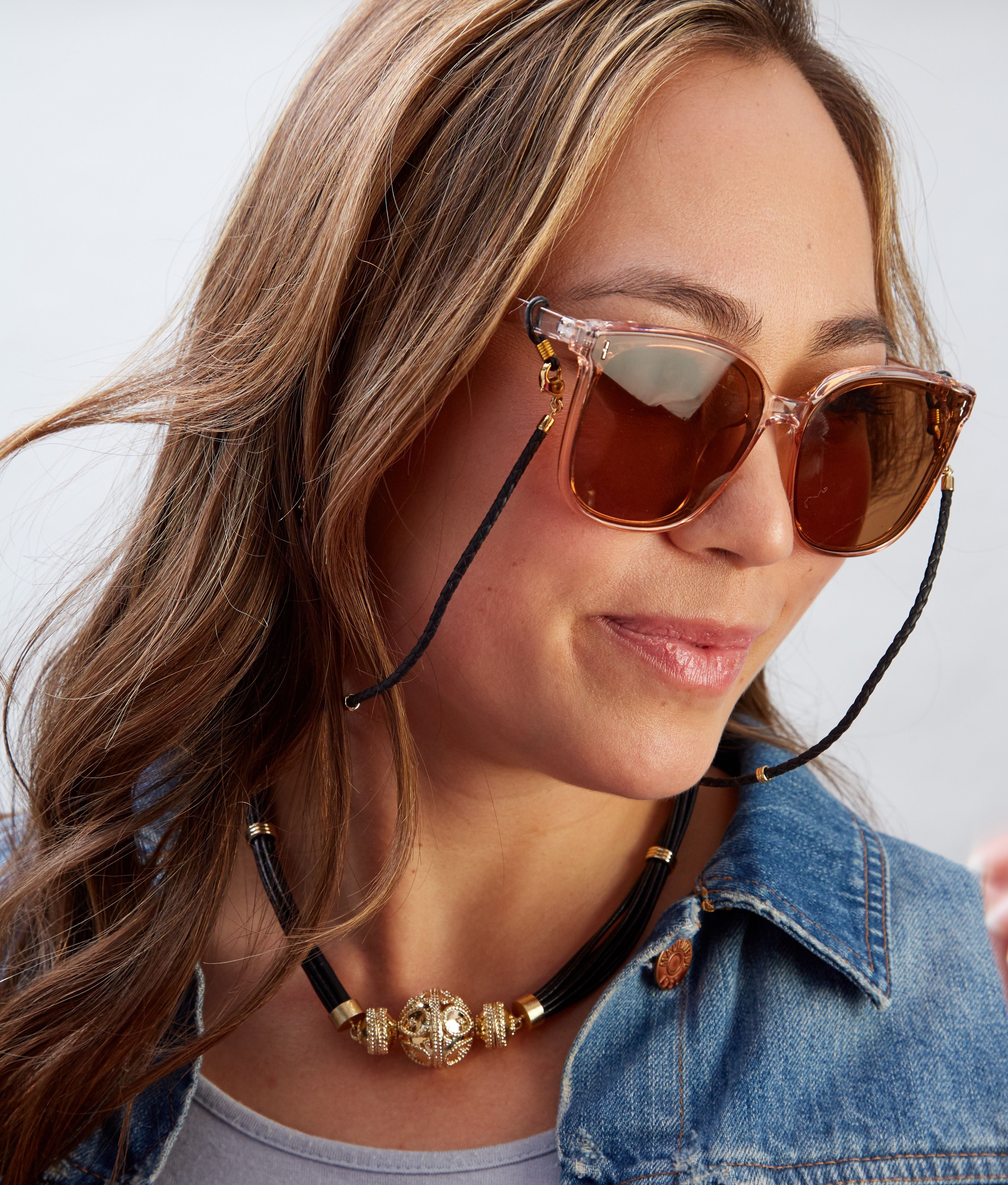 Tortoiseshell Chunky Curb Sunglasses Chain | boohoo