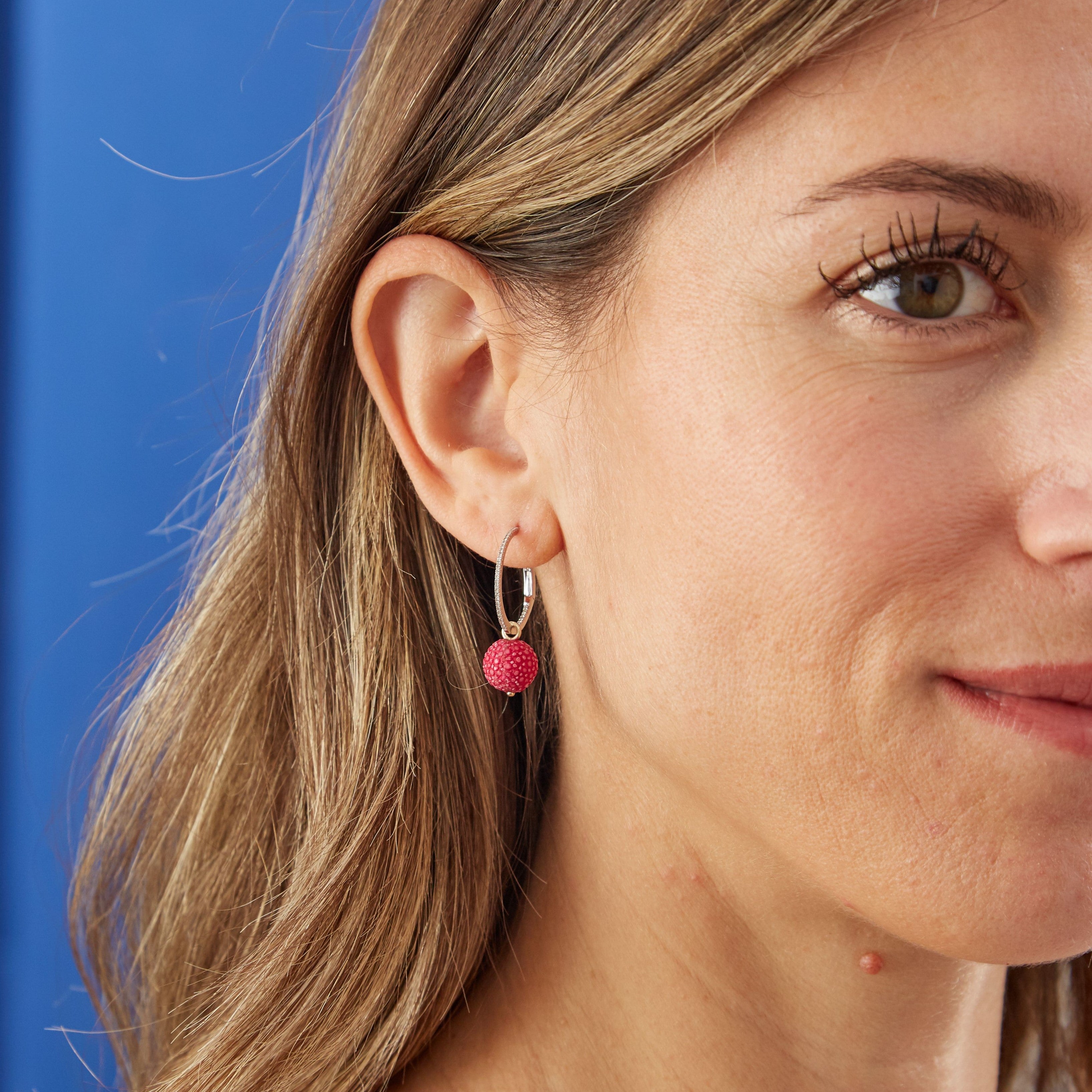 Victoire Pink Stingray 10mm Earring Drops